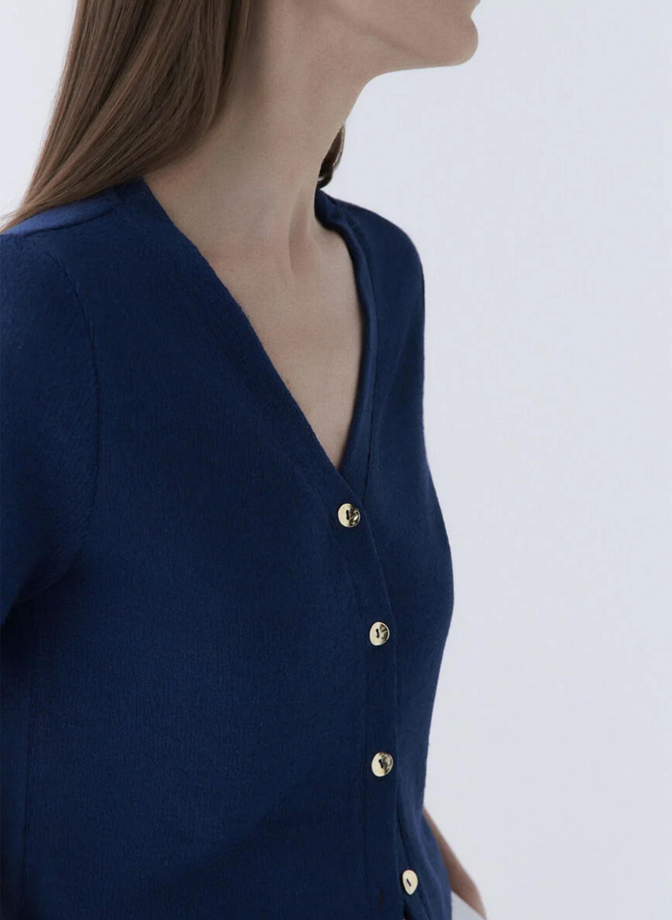 Straight V-neck T-shirt CAROLL Blue