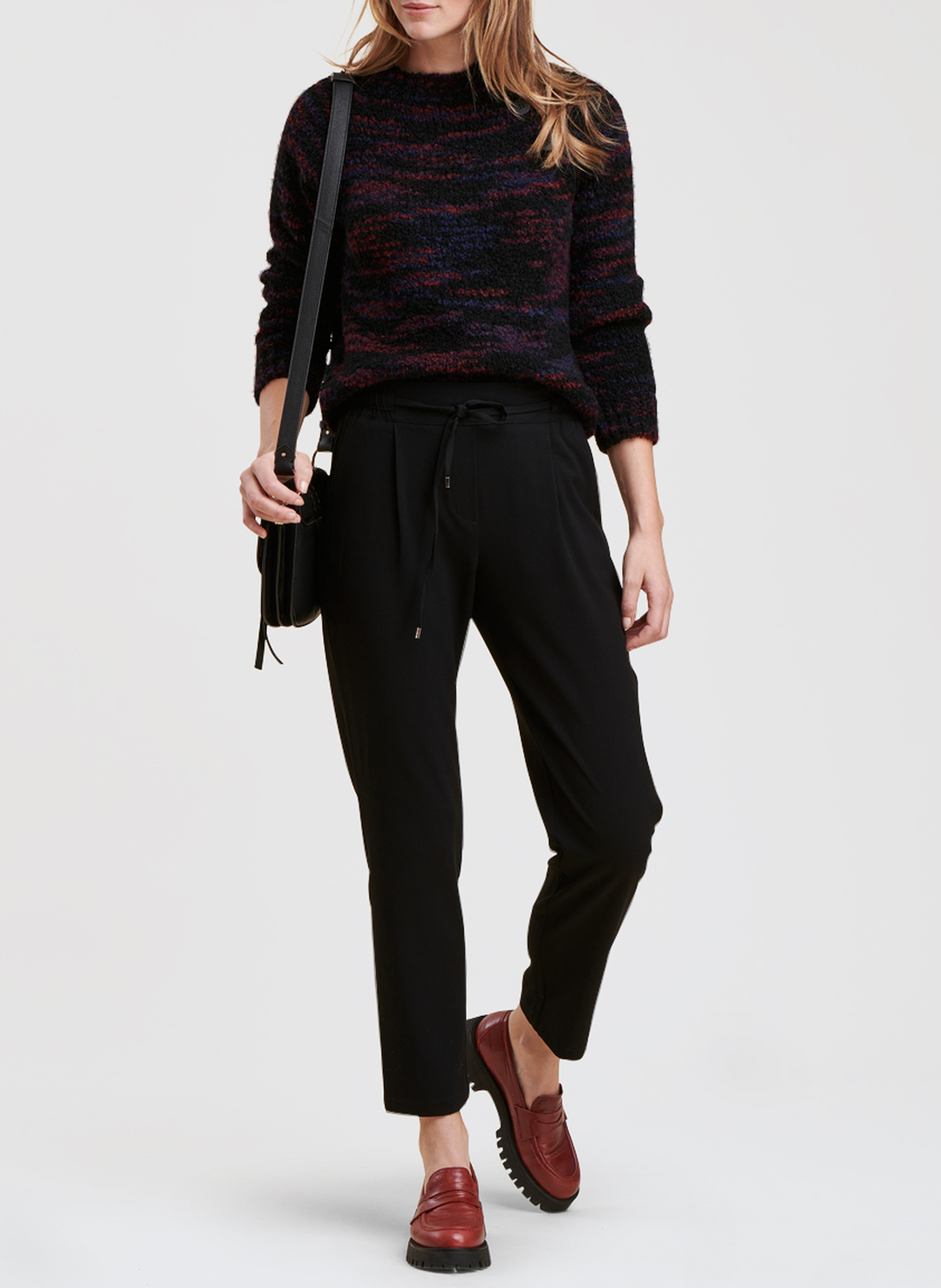 Karottenhose mit hohem Bund LA FEE MARABOUTEE Schwarz