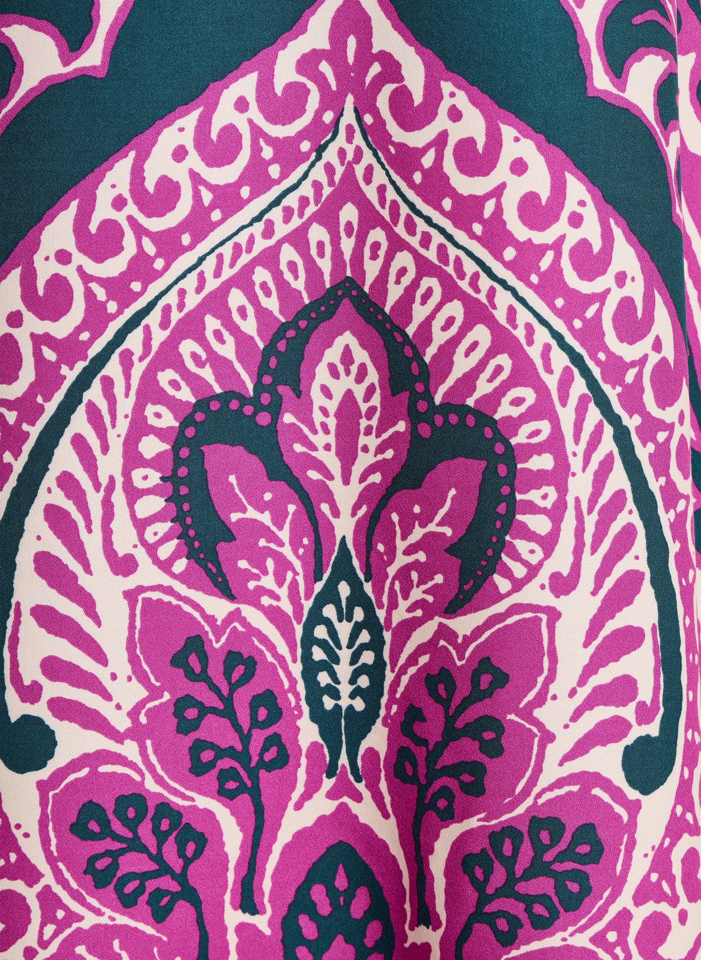 Jupe midi évasée à imprimé LA FEE MARABOUTEE Violet