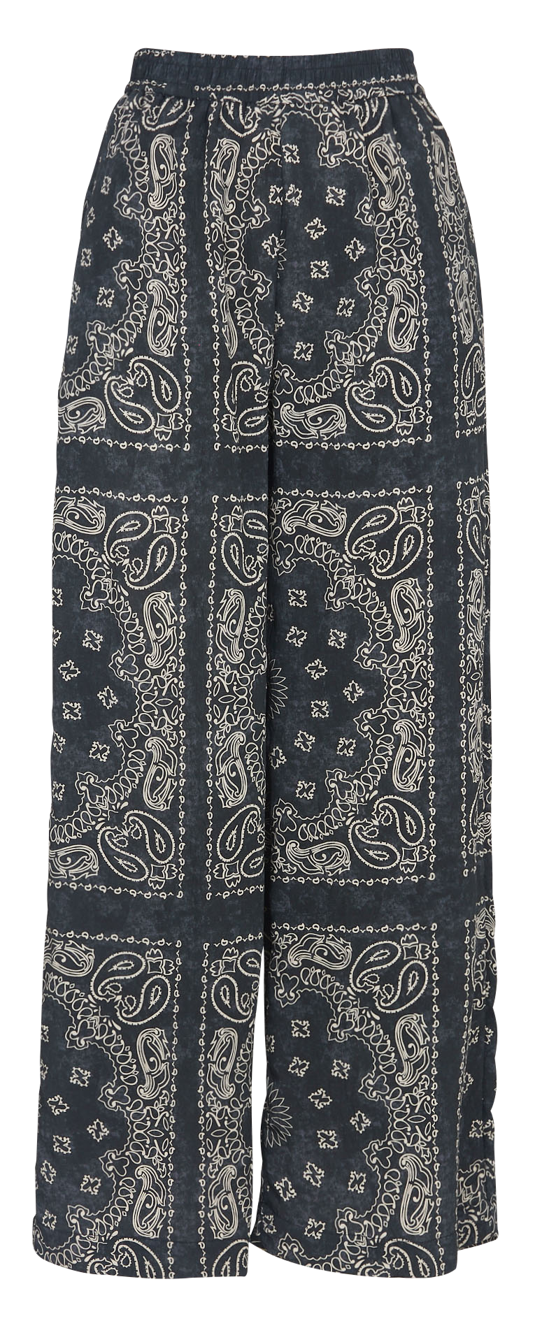 High-waisted printed trousers SEE U SOON Black