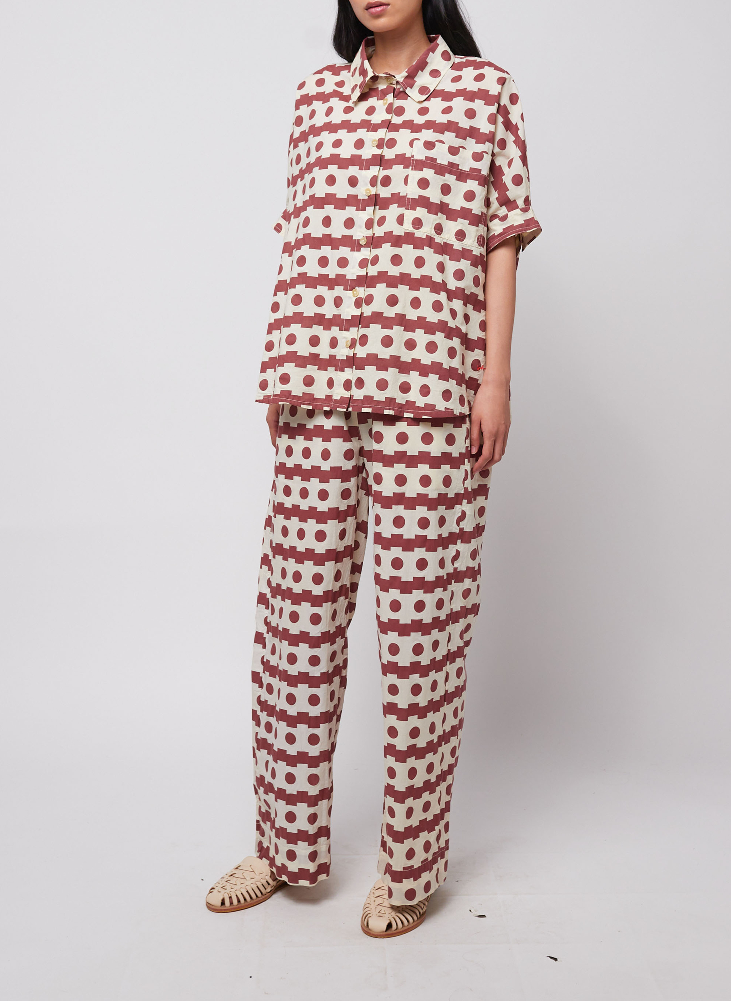 Rechte broek van biokatoen BOBO CHOSES Bruin