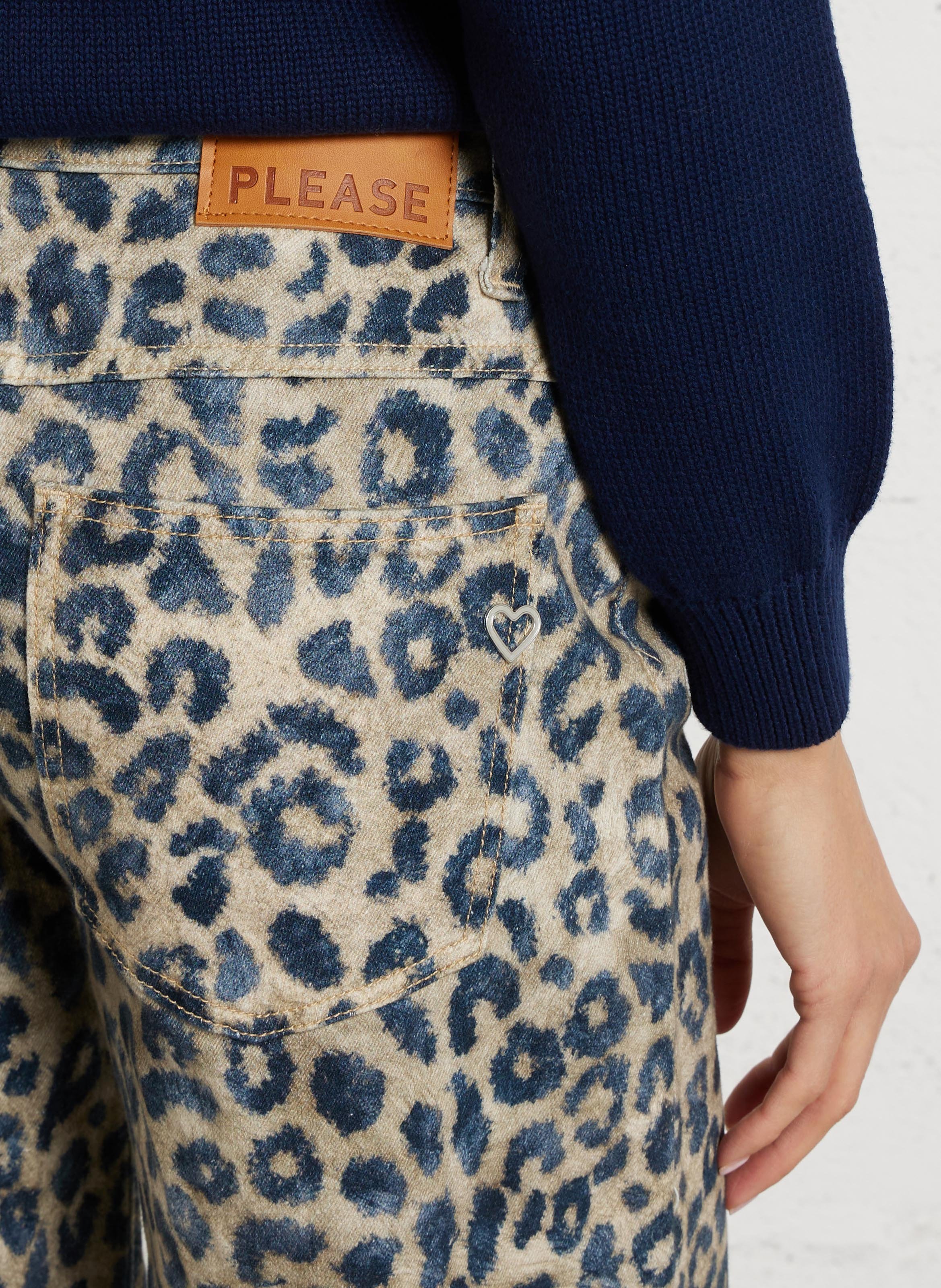 Cotton-blend chinos PLEASE Beige