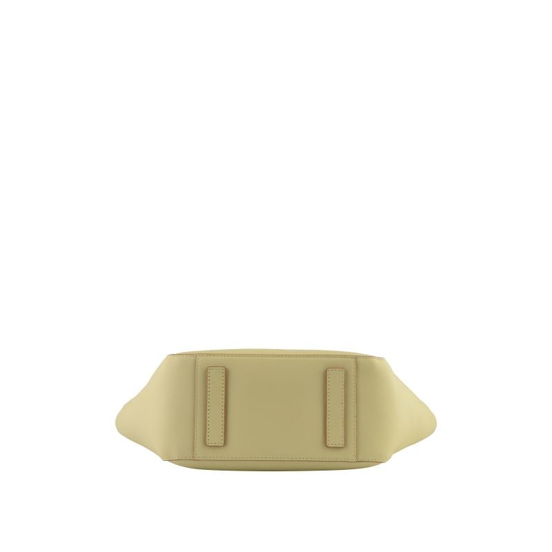 Calfskin leather shoulder bag POURCHET Yellow