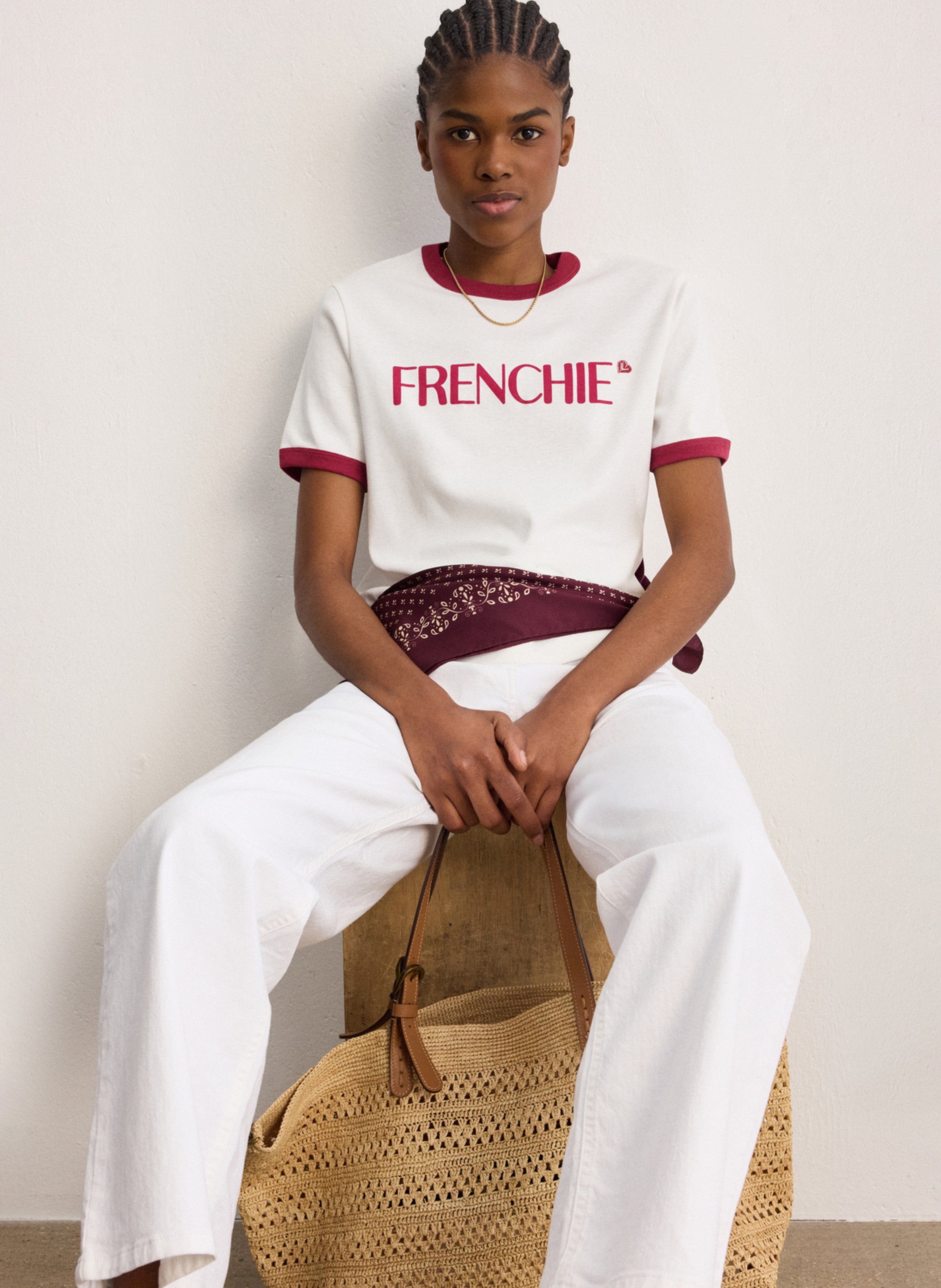 Effen T-shirt PABLO Wit