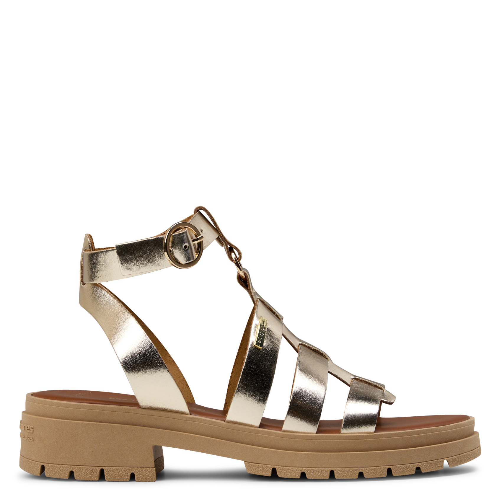 Sandales plates en cuir métallisé LES TROPEZIENNES PAR M.BELARBI Argent