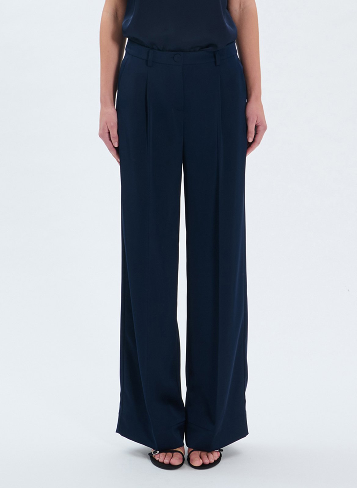 Weite Satinhose ZAPA Blau