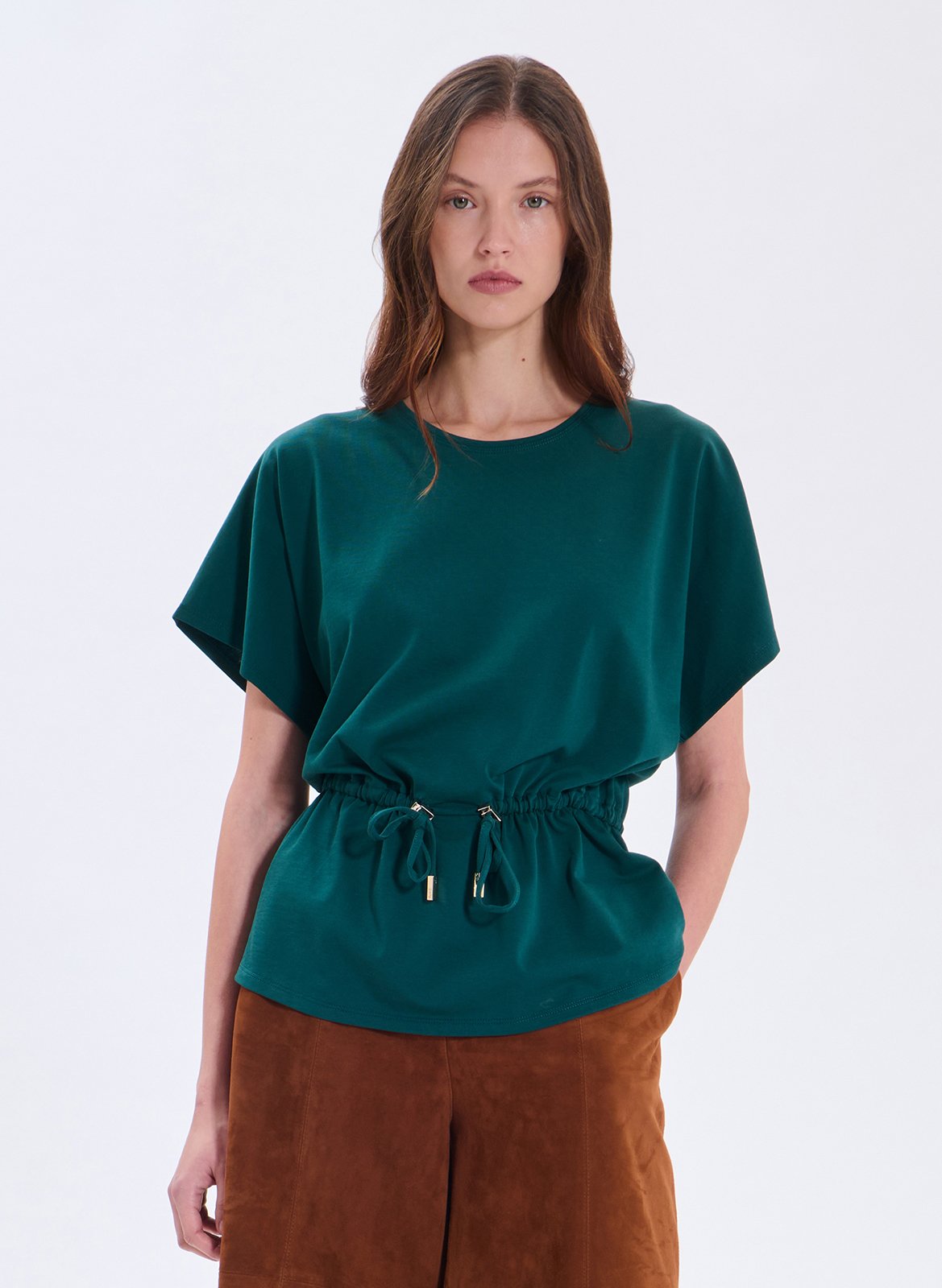 Effen T-shirt ZAPA Groen