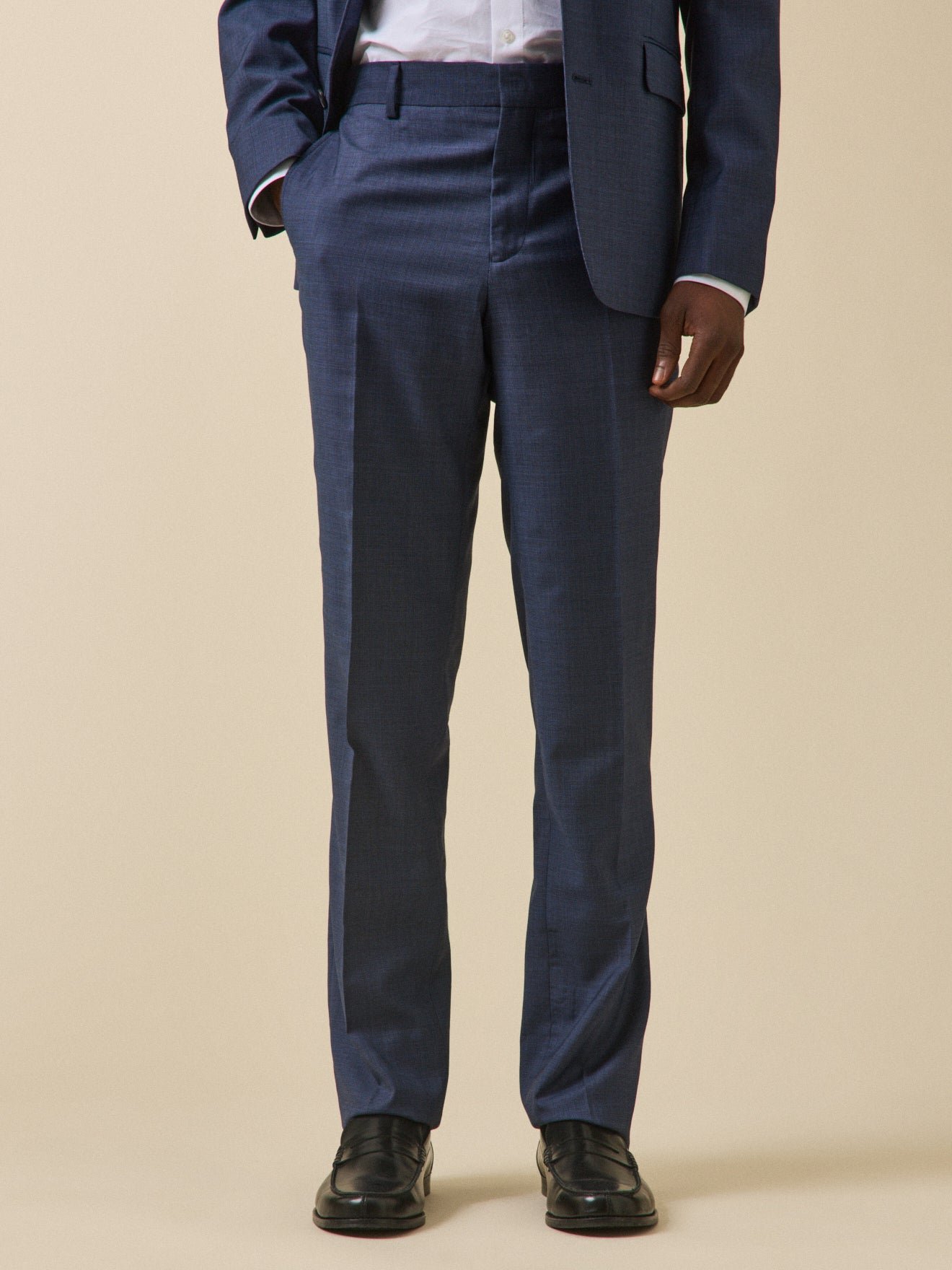 Pantalon de costume  super 110's CYRILLUS Bleu