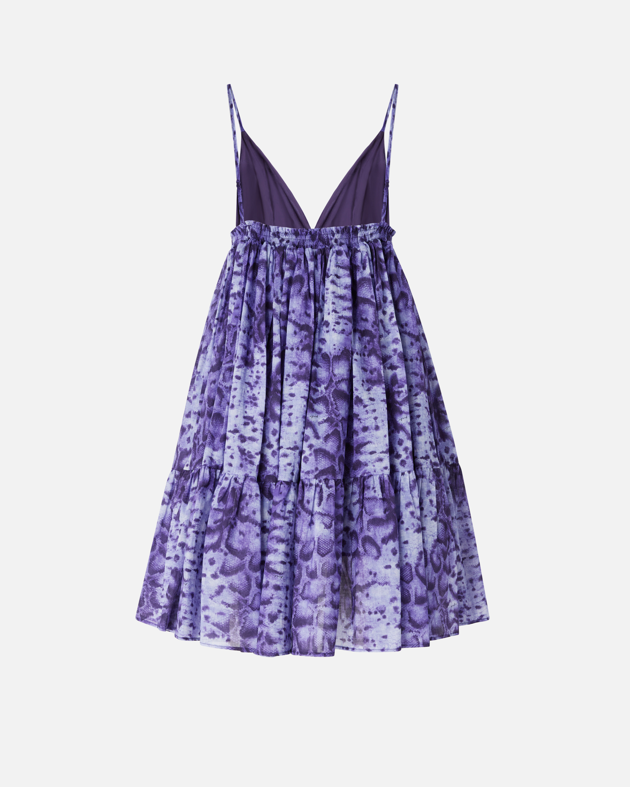 Short snakeskin print dress PINKO Purple