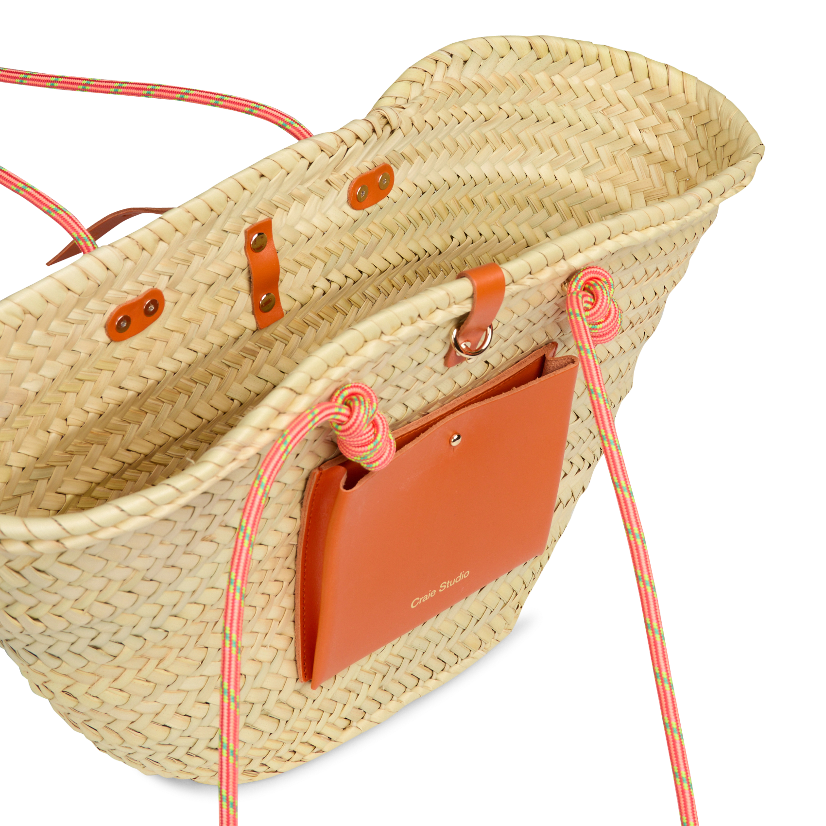 Geflochtener Korb aus Doumpalme CRAIE STUDIO Orange