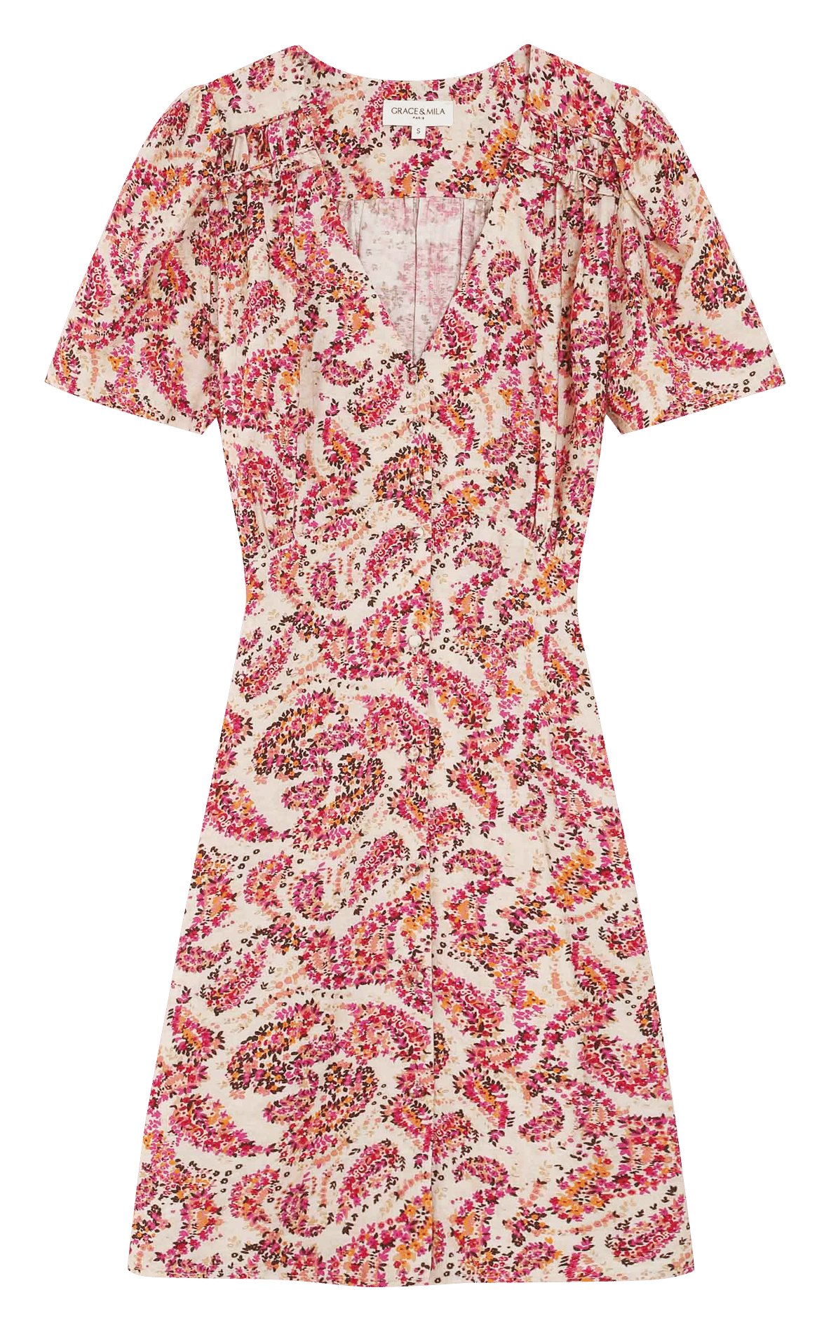 Jurk met print GRACE ET MILA Oranje