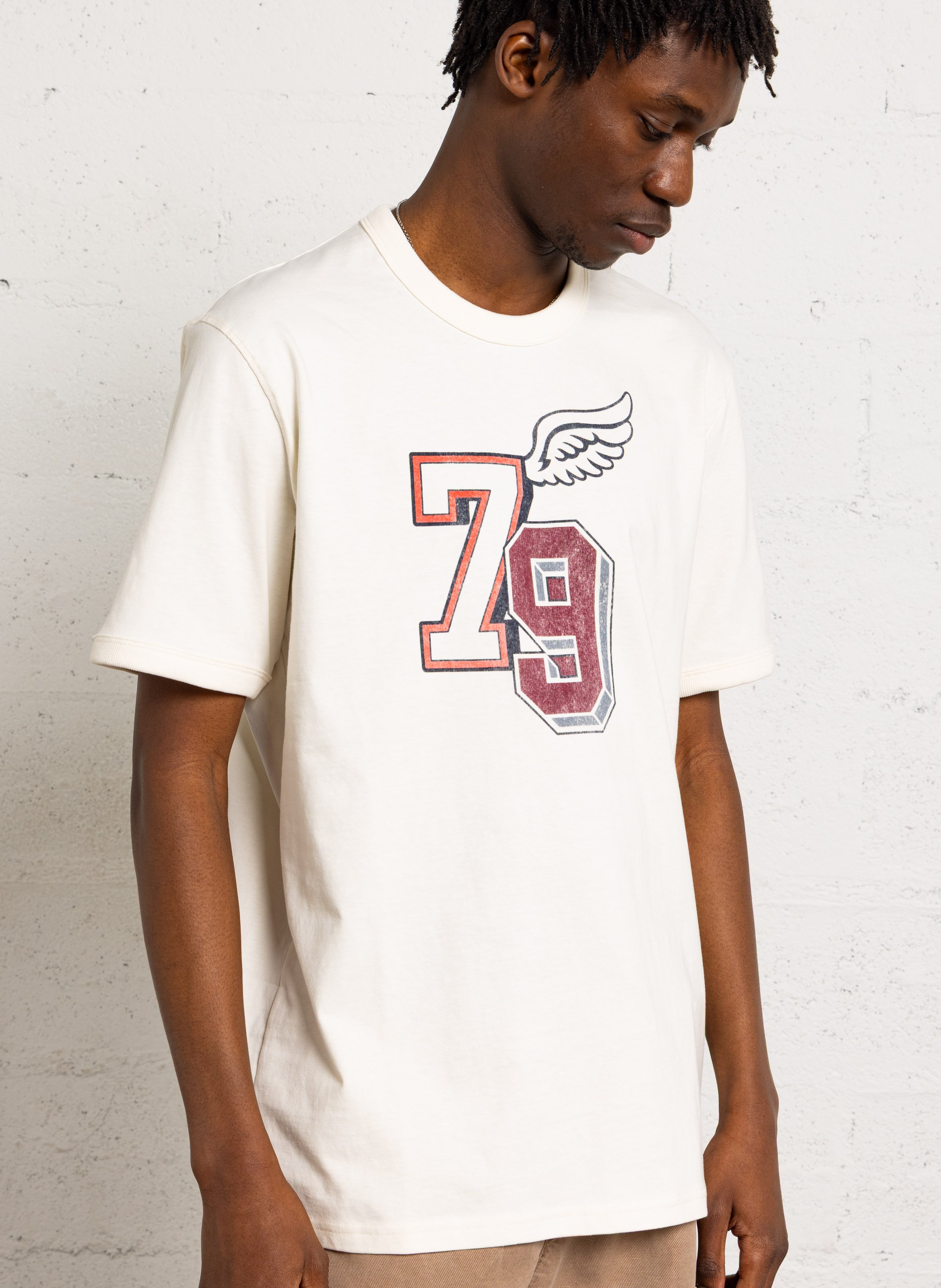 Tee-shirt oversize col rond en coton CHEVIGNON Blanc