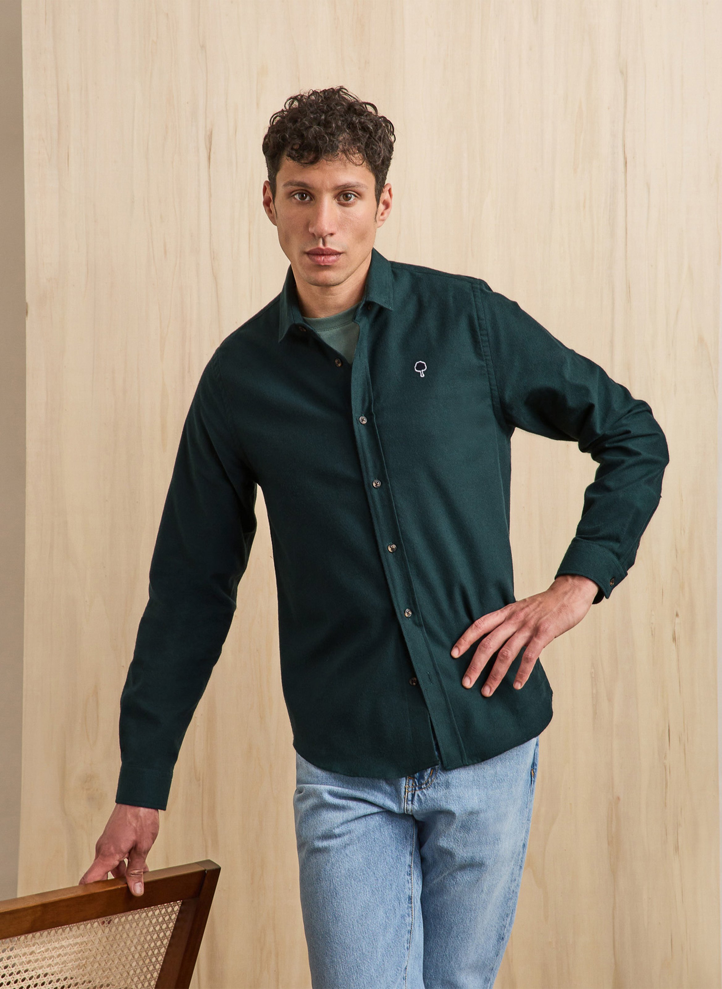 Camicia dritta collo classico in cotone FAGUO