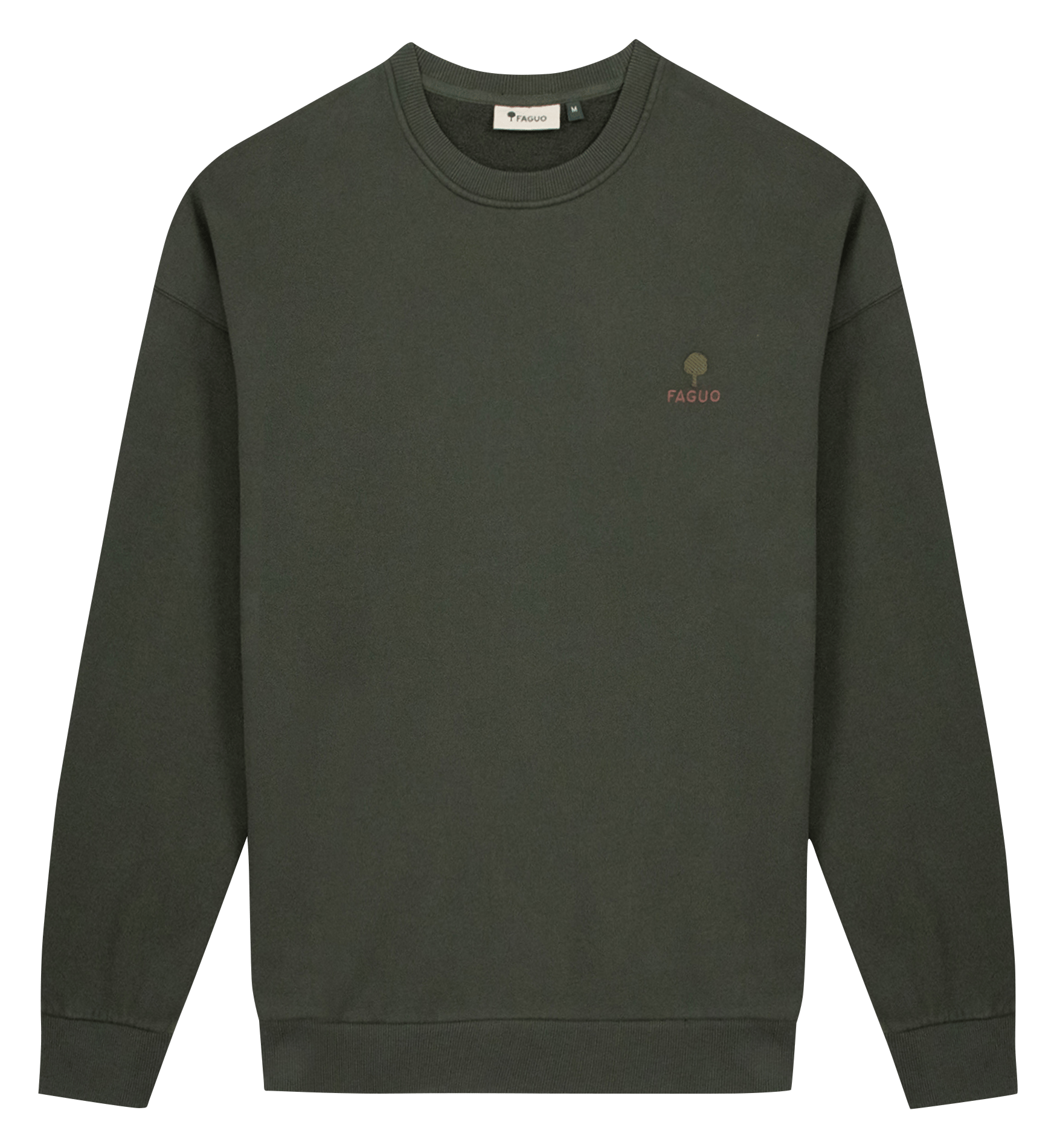 Katoenen sweater met ronde hals FAGUO Kaki