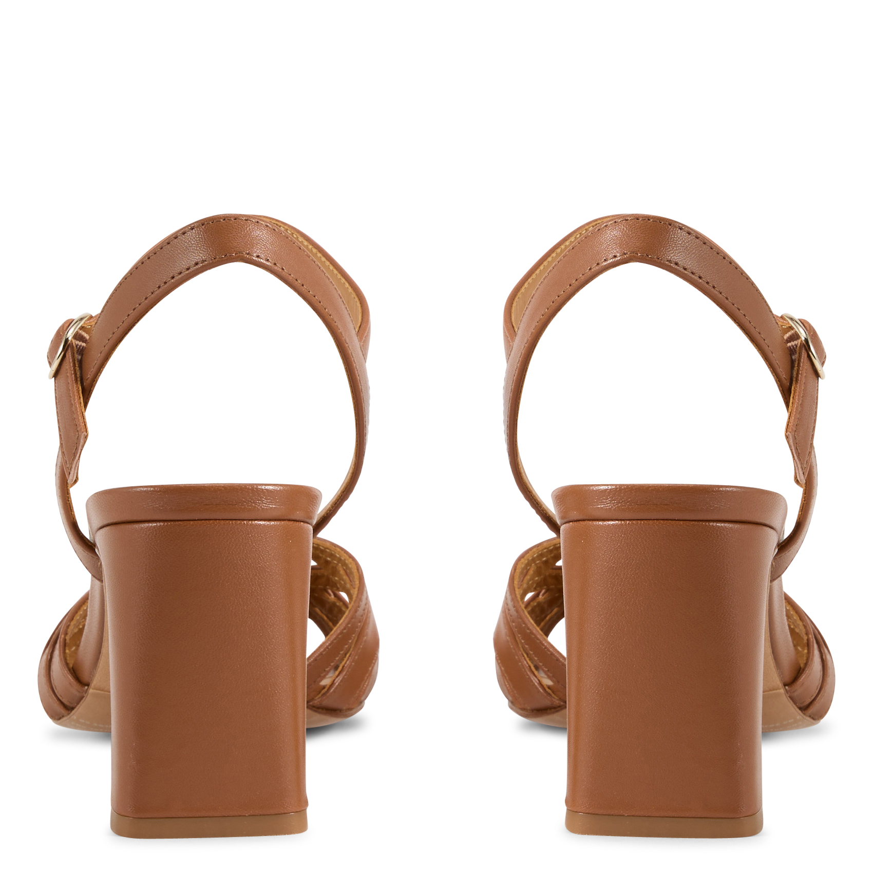 Sandales à talon en cuir BOBBIES Marron