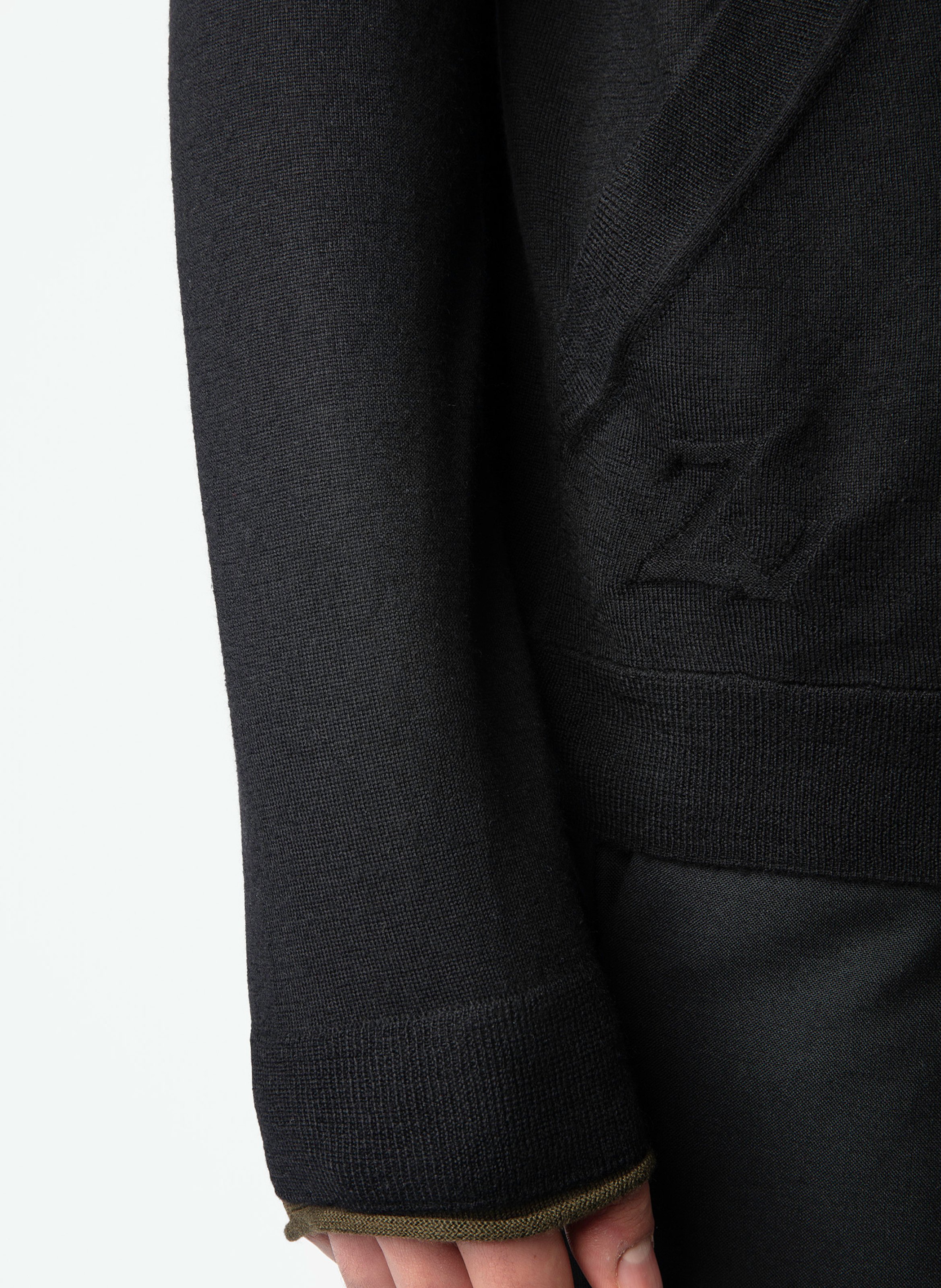 Zippered Merino Wool Hooded Vest ZADIG&VOLTAIRE Black