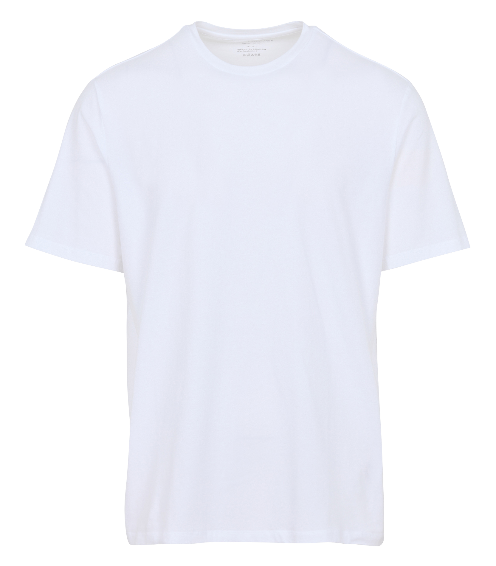 T-shirt dritta scollo tondo in misto cotone bio MAJESTIC FILATURES