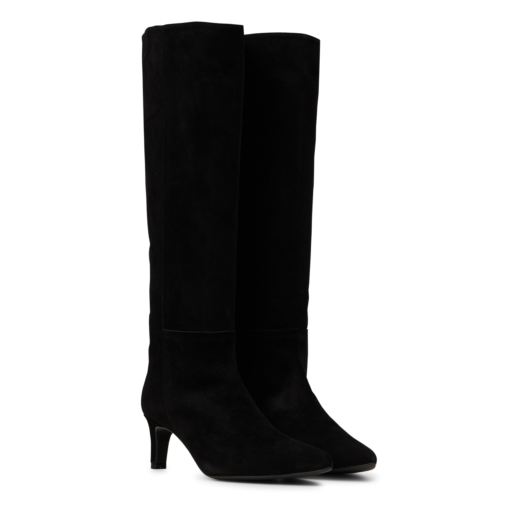 Bottes bout pointu en cuir velours MAISON 123 Noir