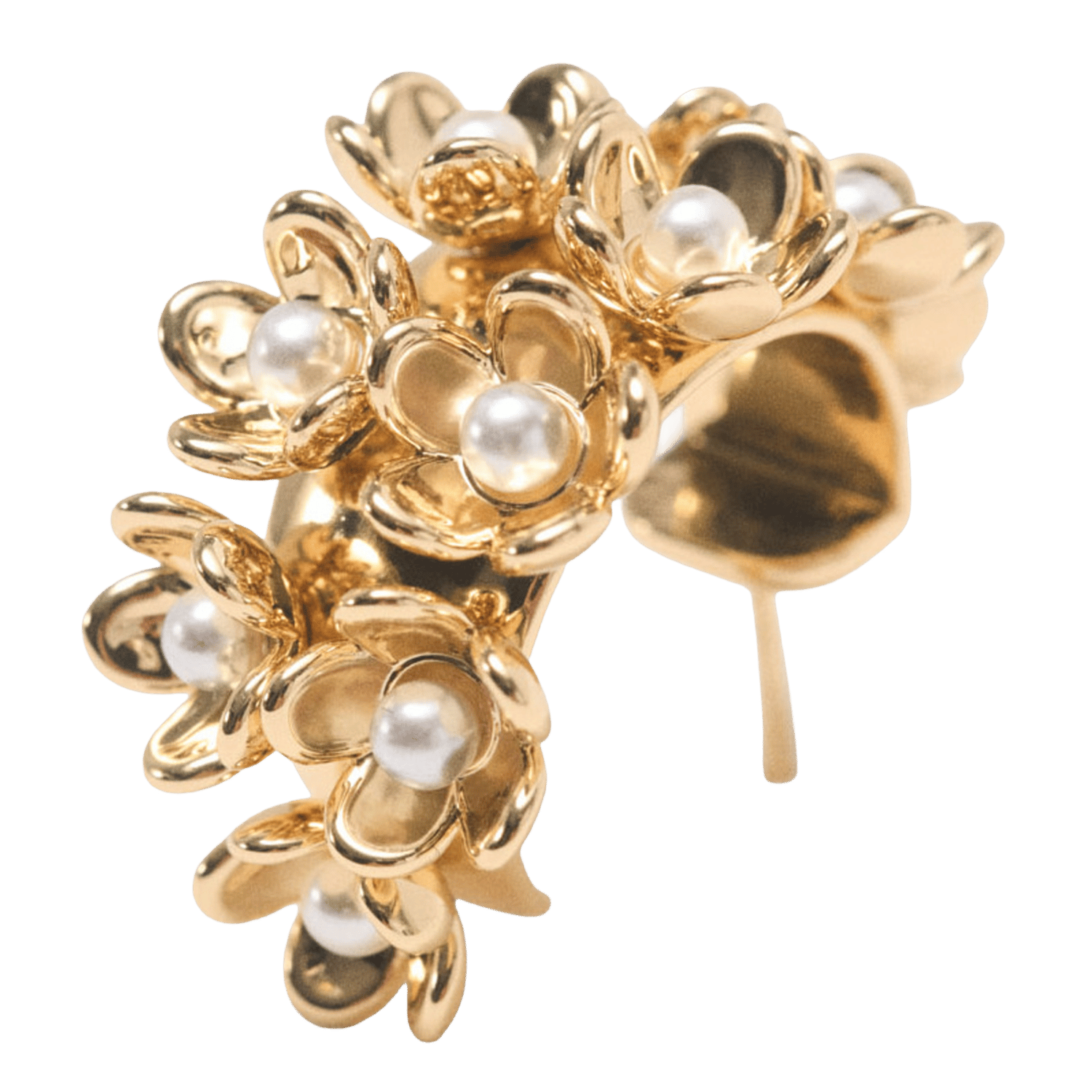 Oorbellen met parelmoer bloemen MAJE Goudkleurig