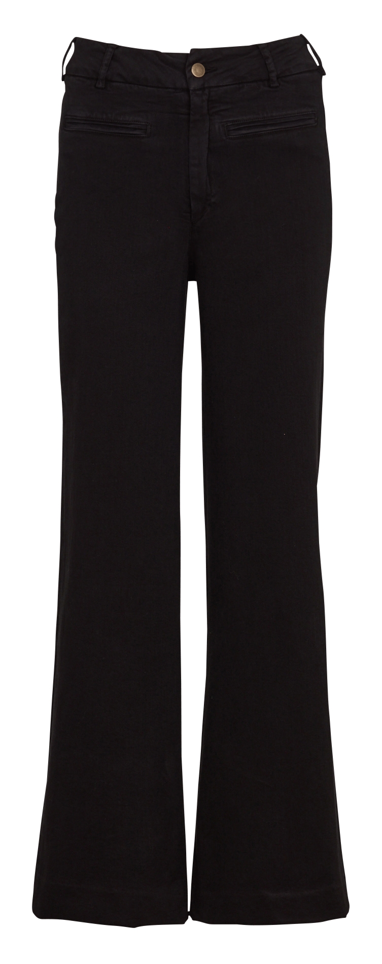 Gerade geschnittene Hose aus Baumwoll-Mix MAISON HOTEL Schwarz