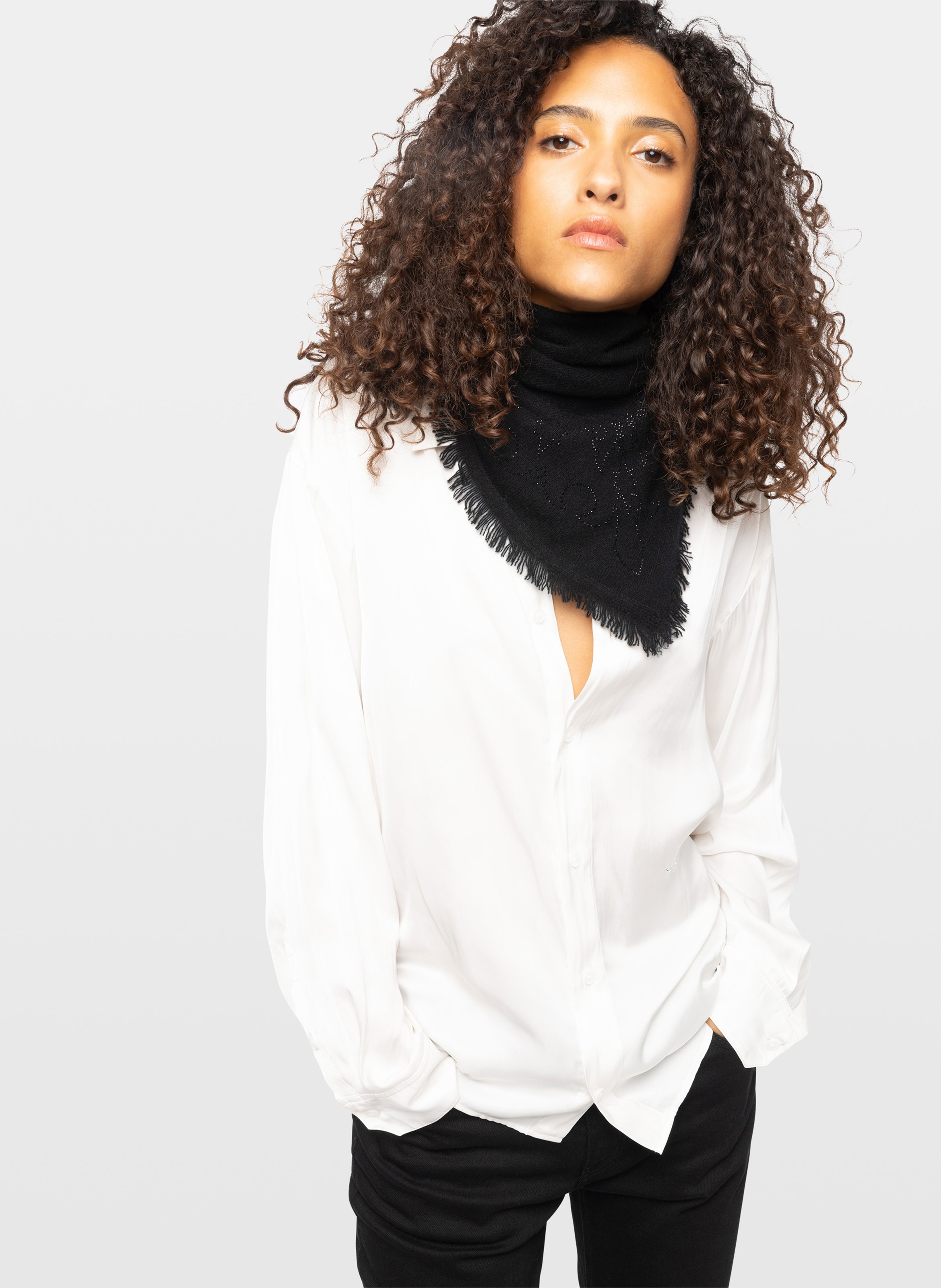 Foulard en cachemire ZADIG&VOLTAIRE Noir