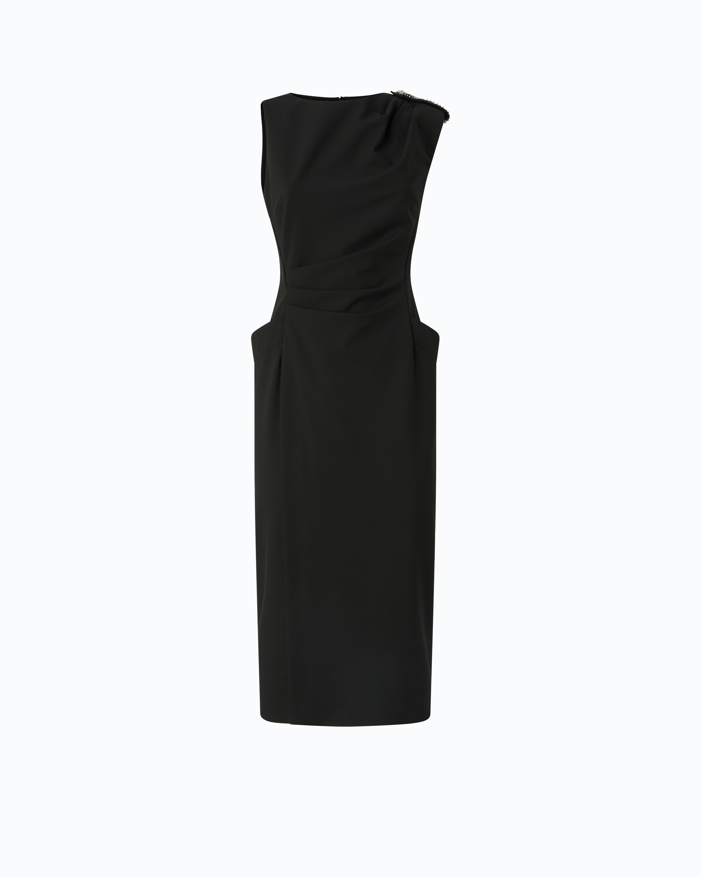 Robe fourreau mi-longue avec détail bijou PINKO Noir