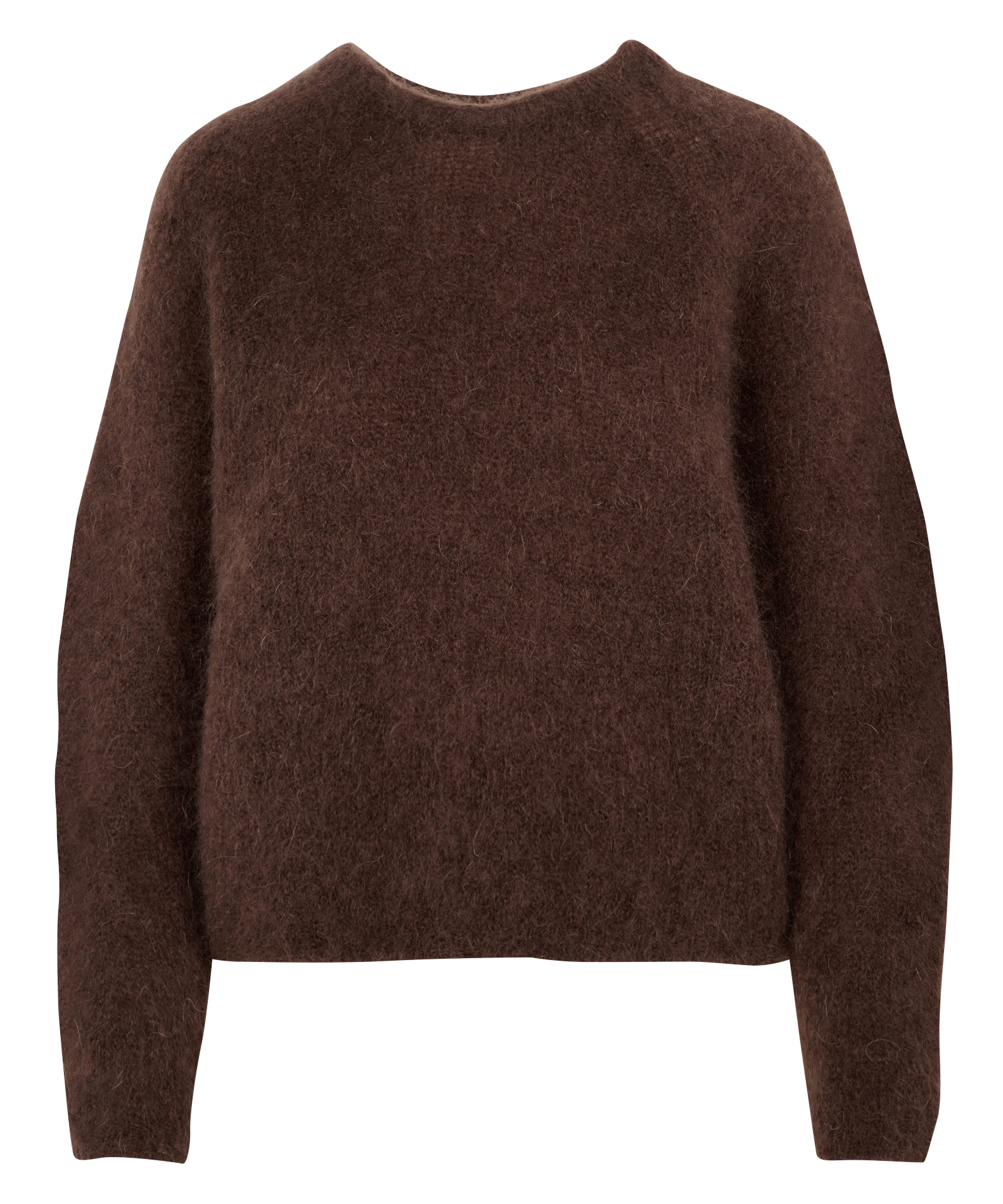 Round-neck wool-blend straight-cut sweater KOOKAI Brown