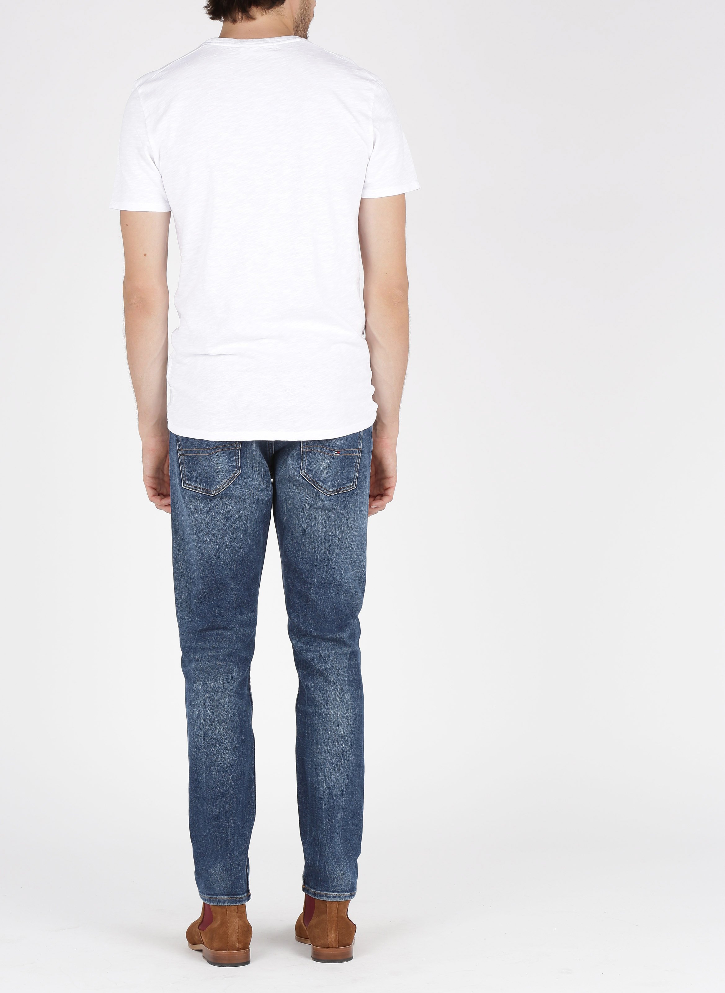 Tee-shirt regular-fit à col rond en coton AMERICAN VINTAGE Blanc