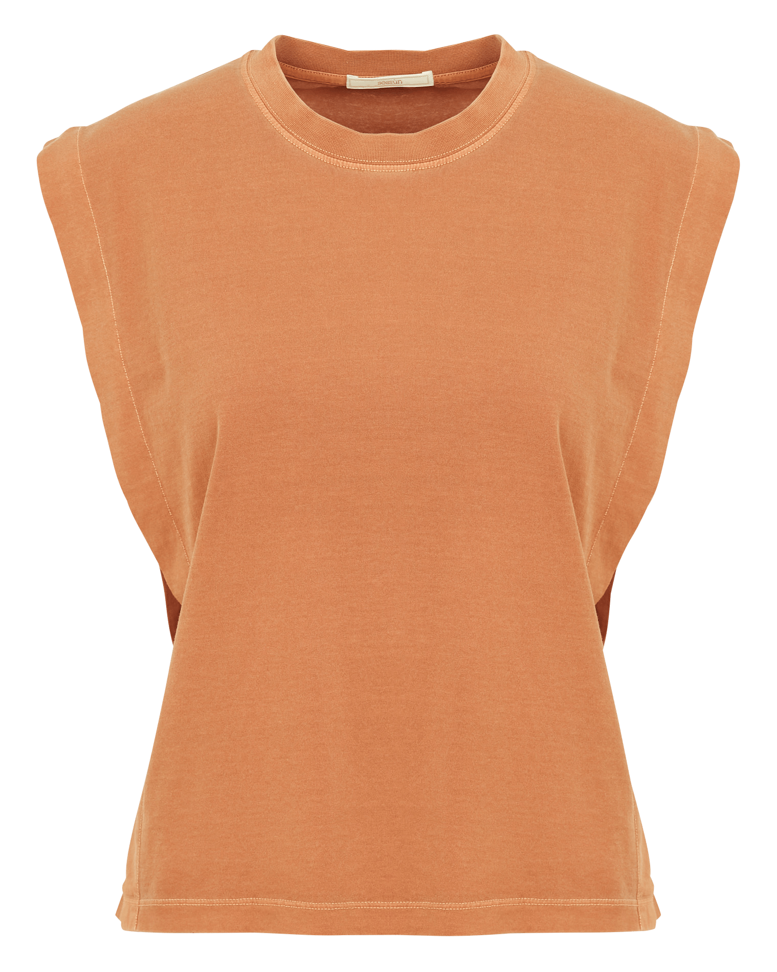 Tee-shirt col rond en coton SESSUN Marron