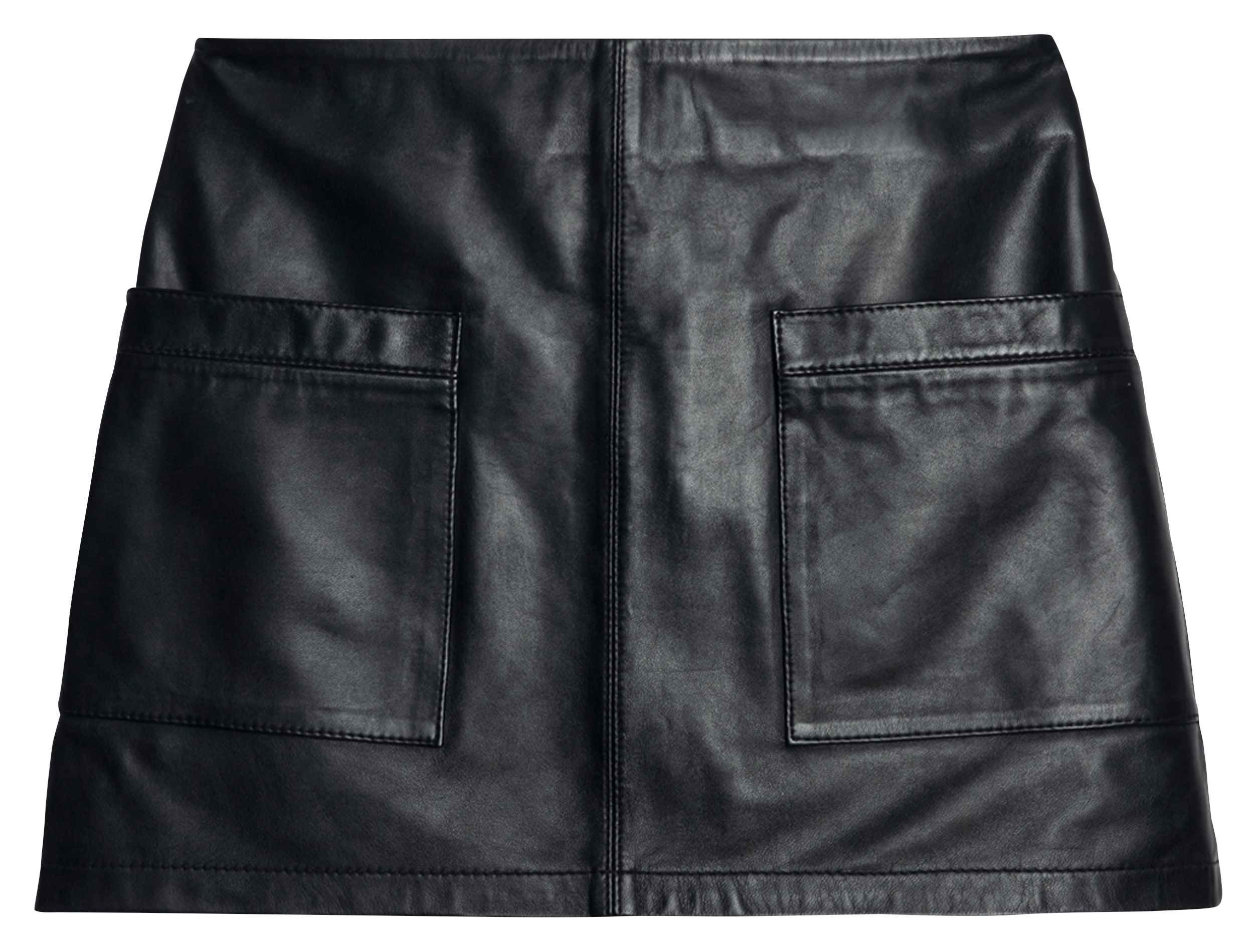 Jupe courte en cuir ZADIG&VOLTAIRE Noir