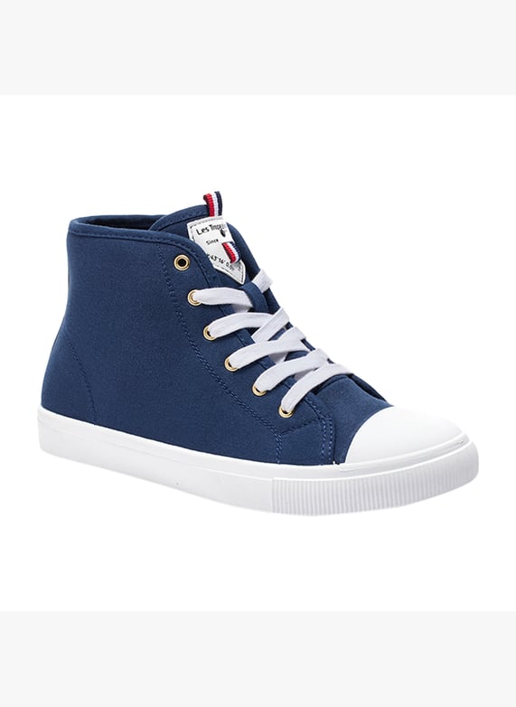 Basket montante cuir par m. Belarbi chamane Bleu