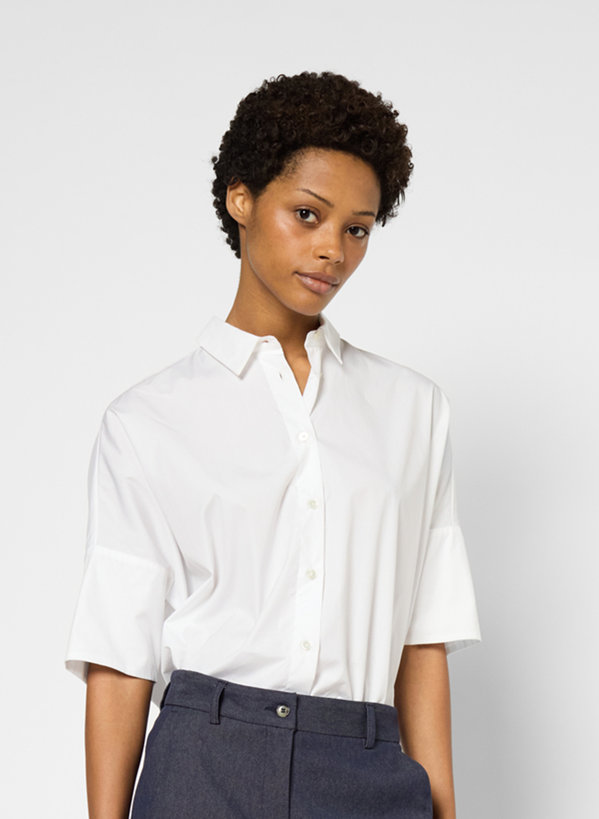 Chemise oversize col classique en coton GERARD DAREL Blanc