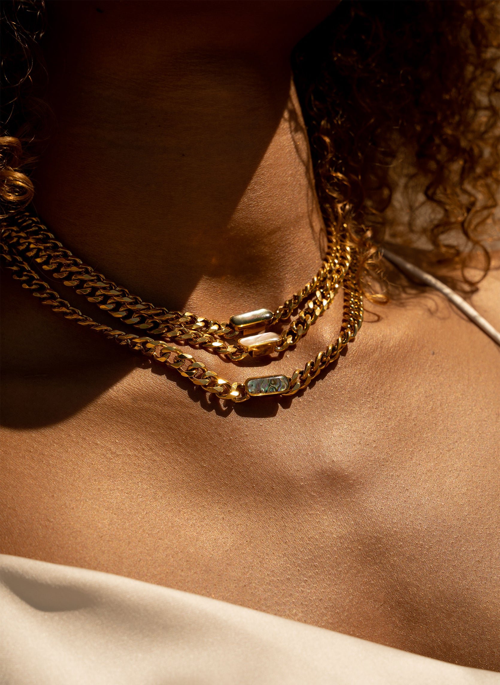 Columba chain necklace AEC Paris White