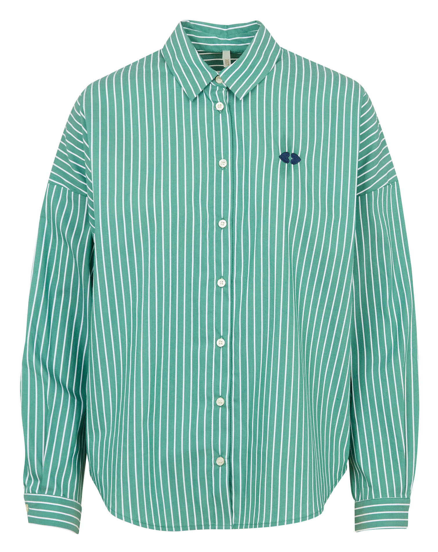 Chemise col classique en coton mélangé I CODE Vert