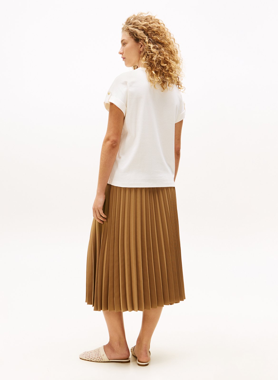 Gestreept, katoenen T-shirt met ronde hals TOMMY HILFIGER Wit