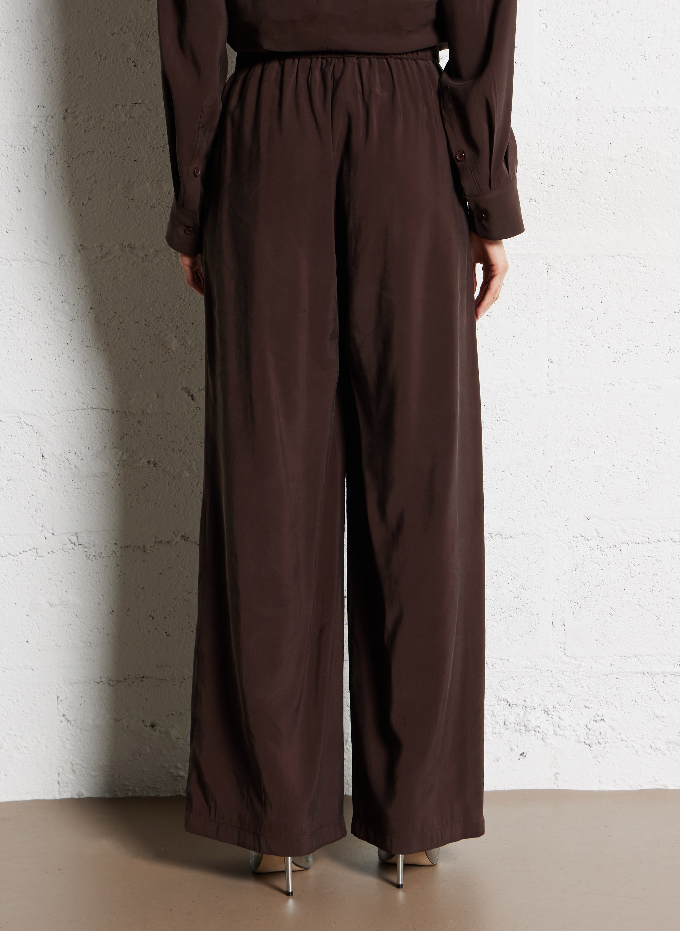 Pantalon large  SUNCOO Marron