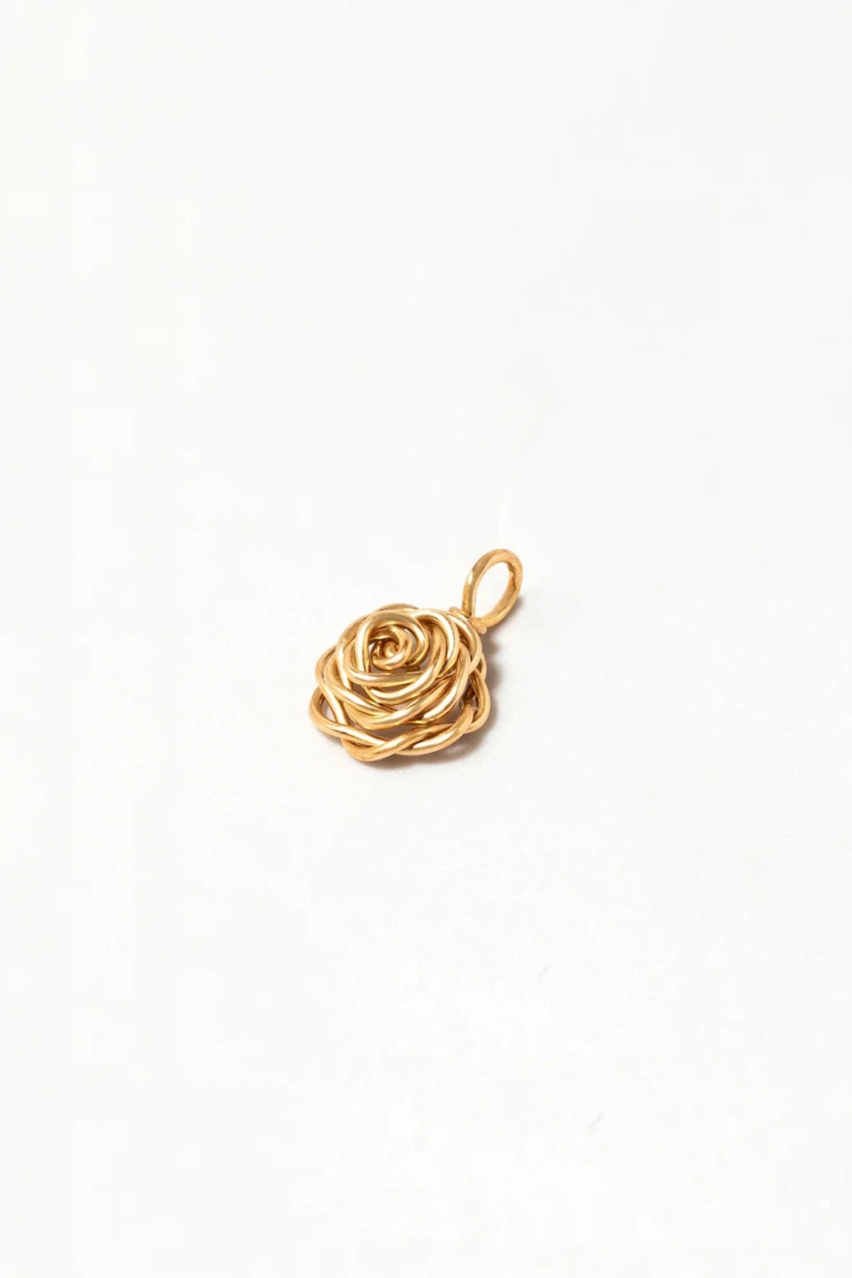 Small rose pendant - gold YAY Golden