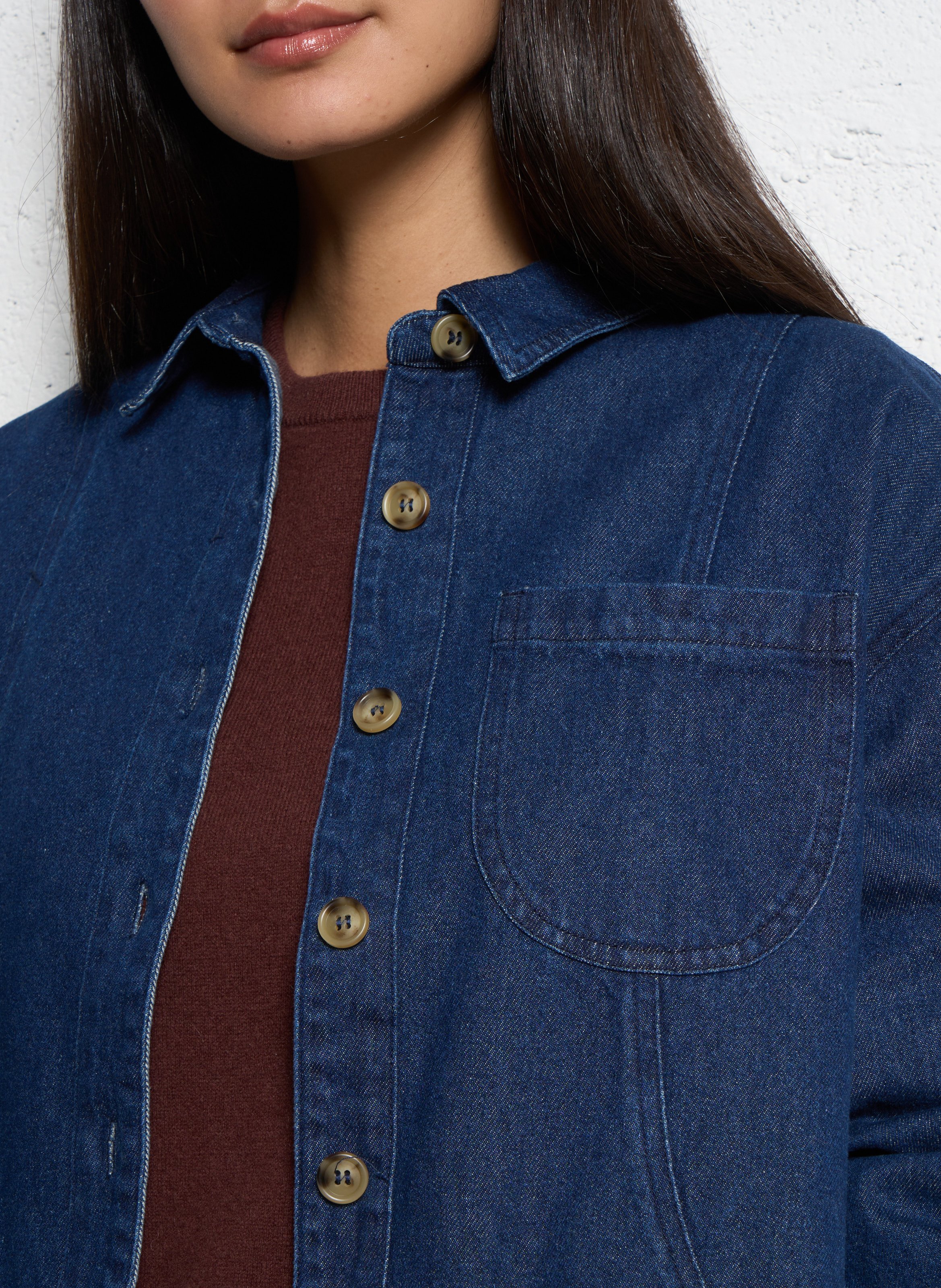 Veste en jean oversize en coton mélangé JC SOPHIE Jaune