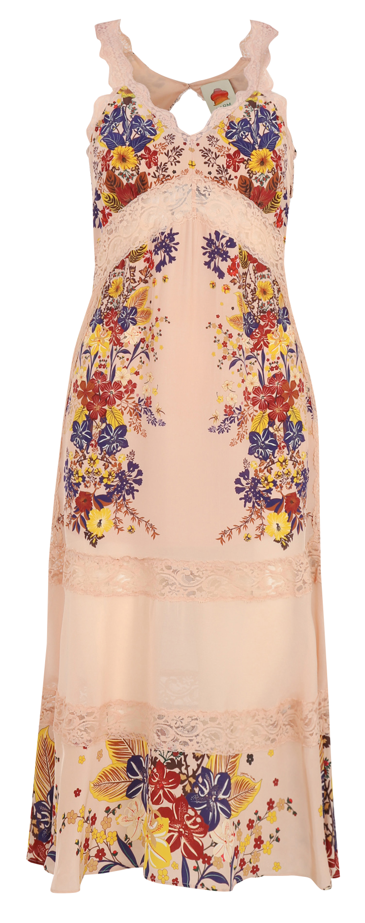 Floral print V-neck midi dress FARM RIO Pink