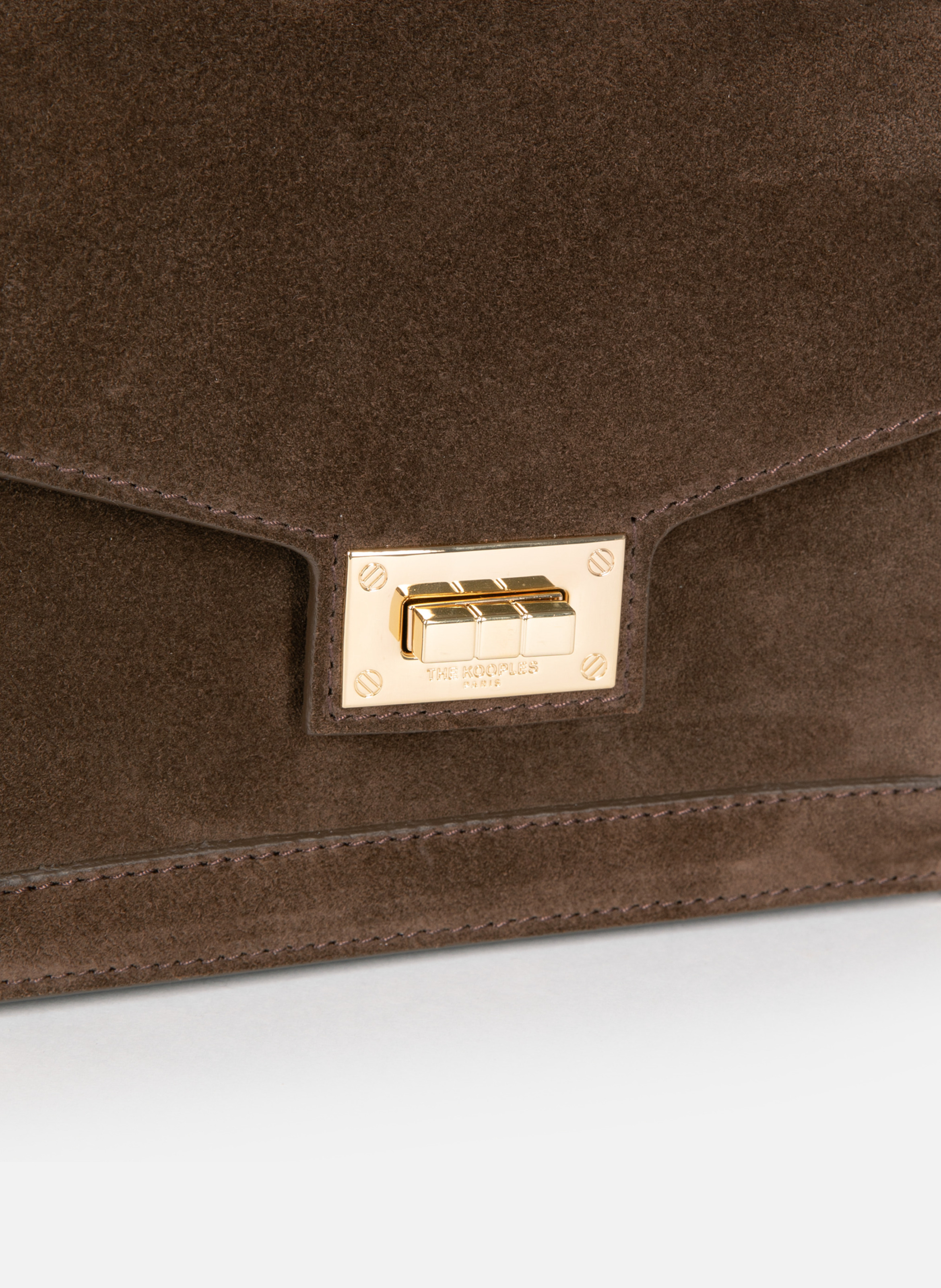 Emily small suede bag THE KOOPLES Brown