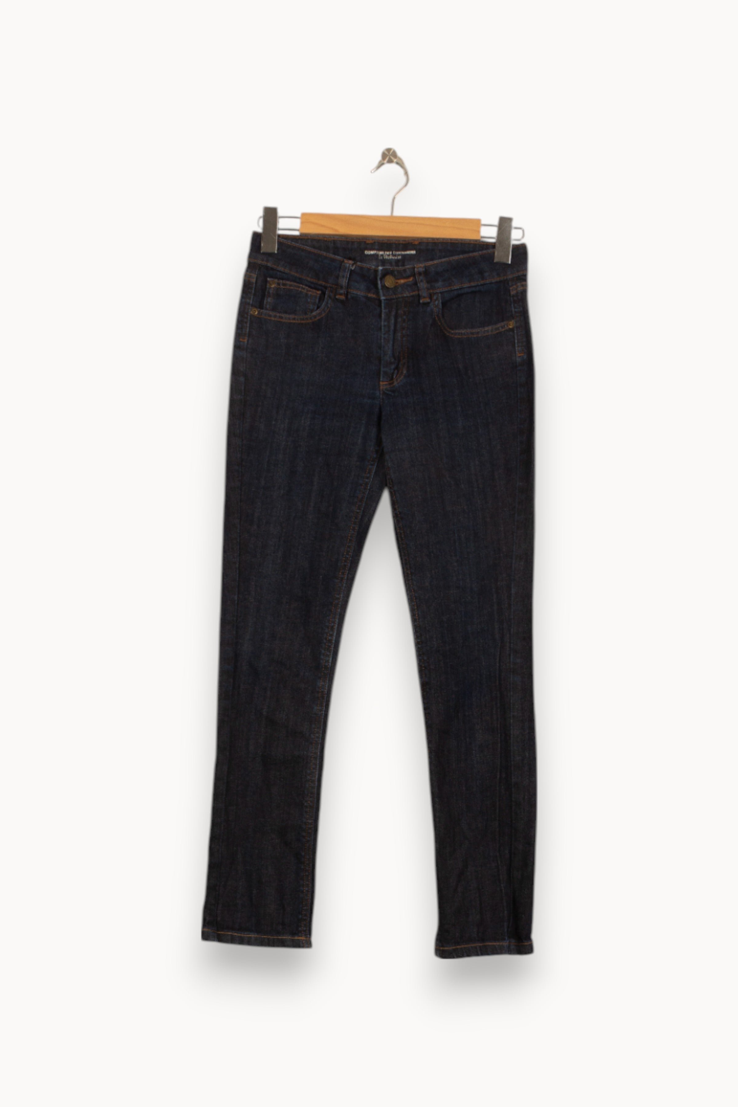 Cropped slim jeans with studs COMPTOIR DES COTONNIERS - Seconde main Blue