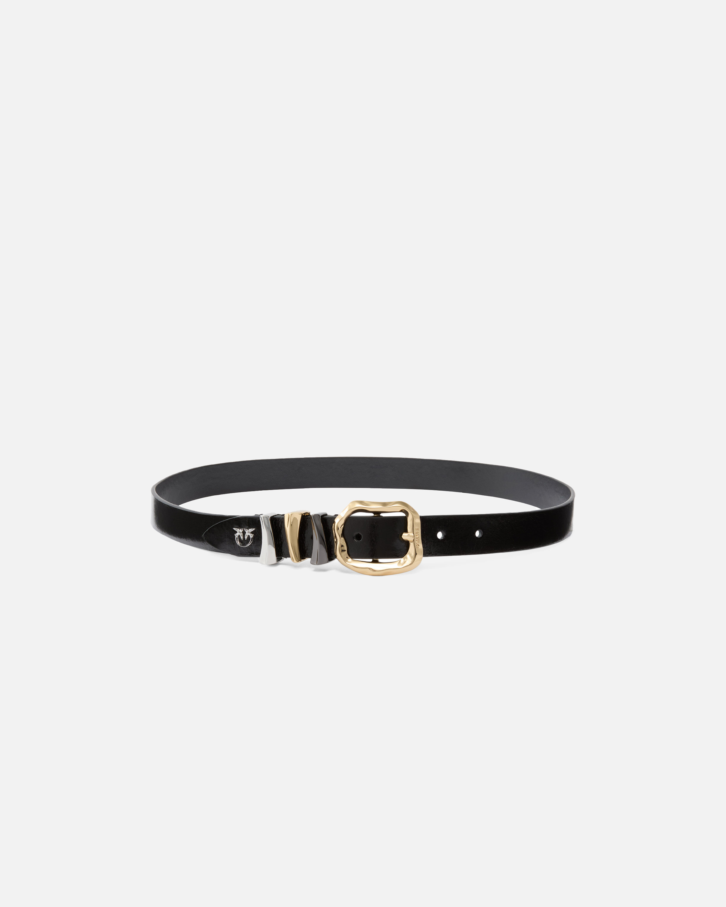 Belt with love birds logo 2 cm PINKO Black