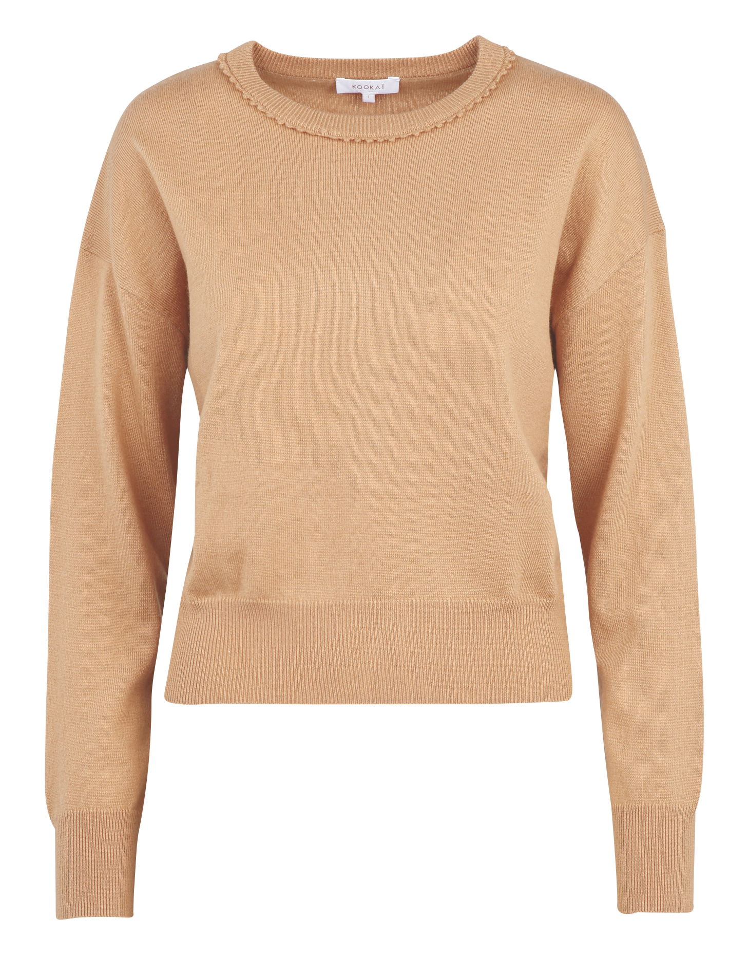 Kurzärmliger Pullover mit Rundhalsausschnitt KOOKAI Beige