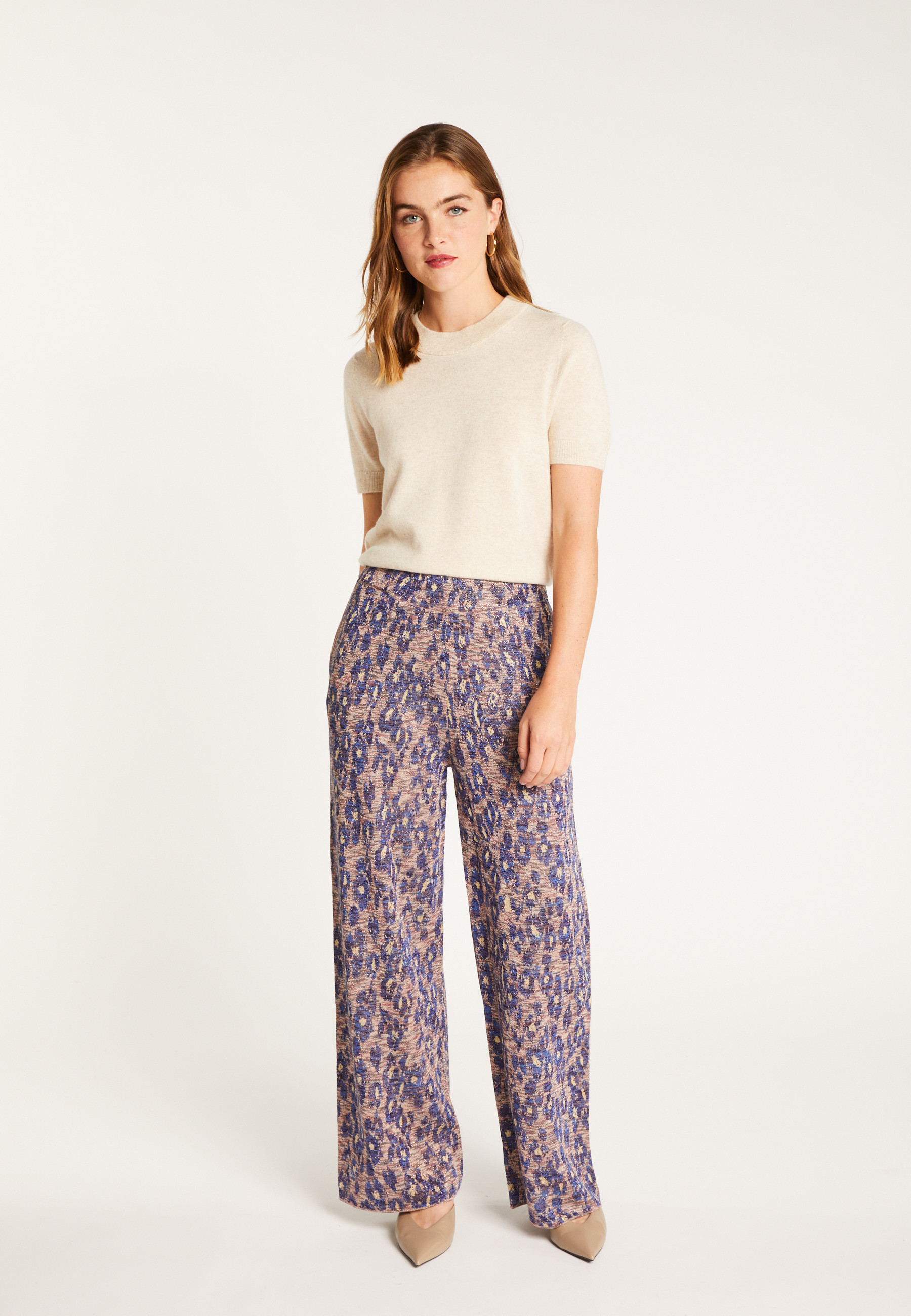 Iridescent viscose trousers MAISON MONTAGUT Pink