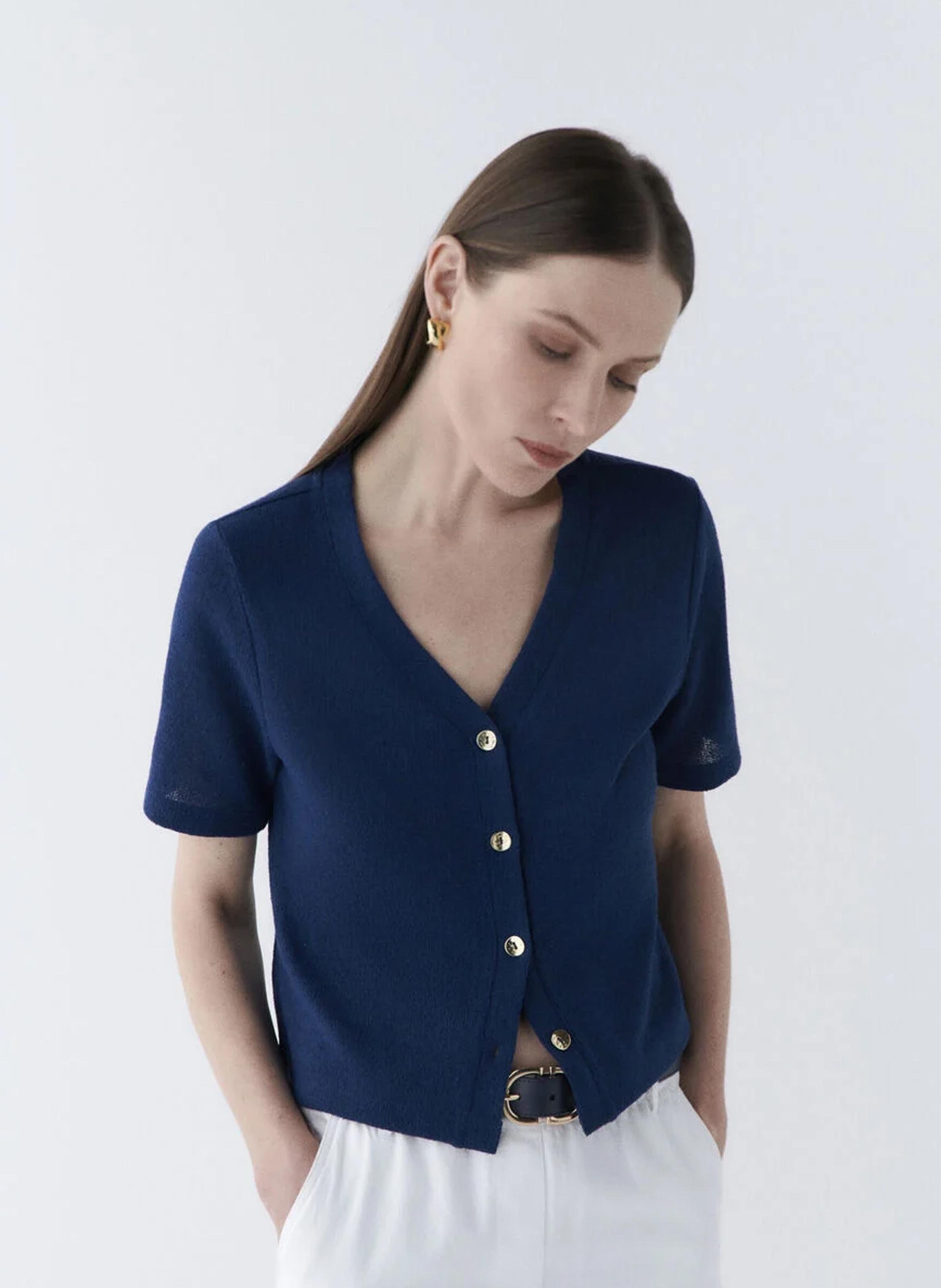 Straight V-neck T-shirt CAROLL