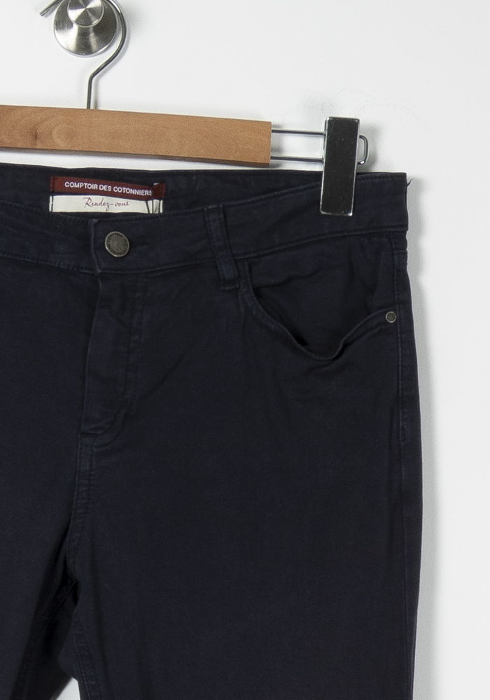 Cropped slim jeans with studs COMPTOIR DES COTONNIERS - Seconde main Blue