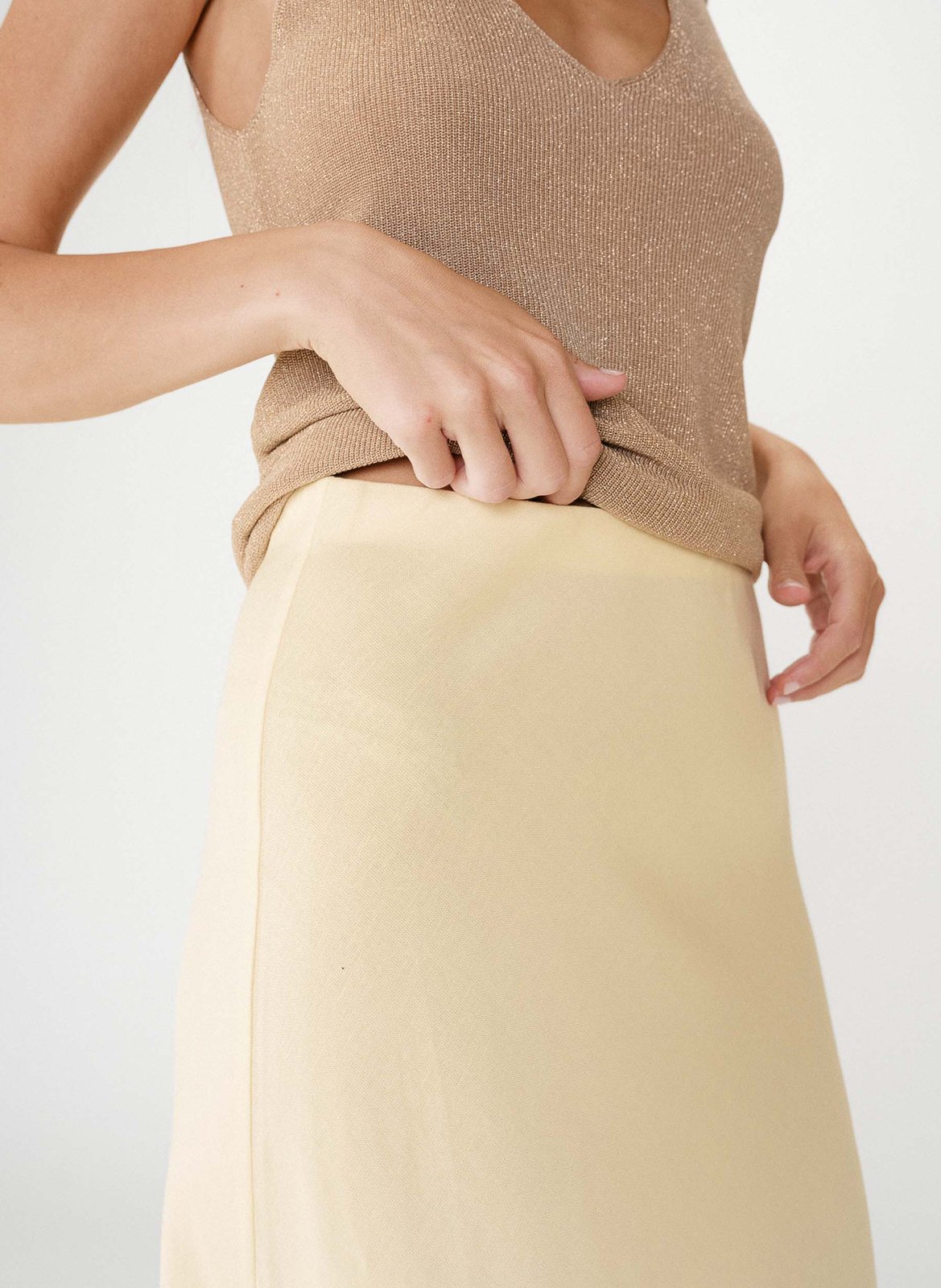 Lange, gerende rok GRACE ET MILA Geel