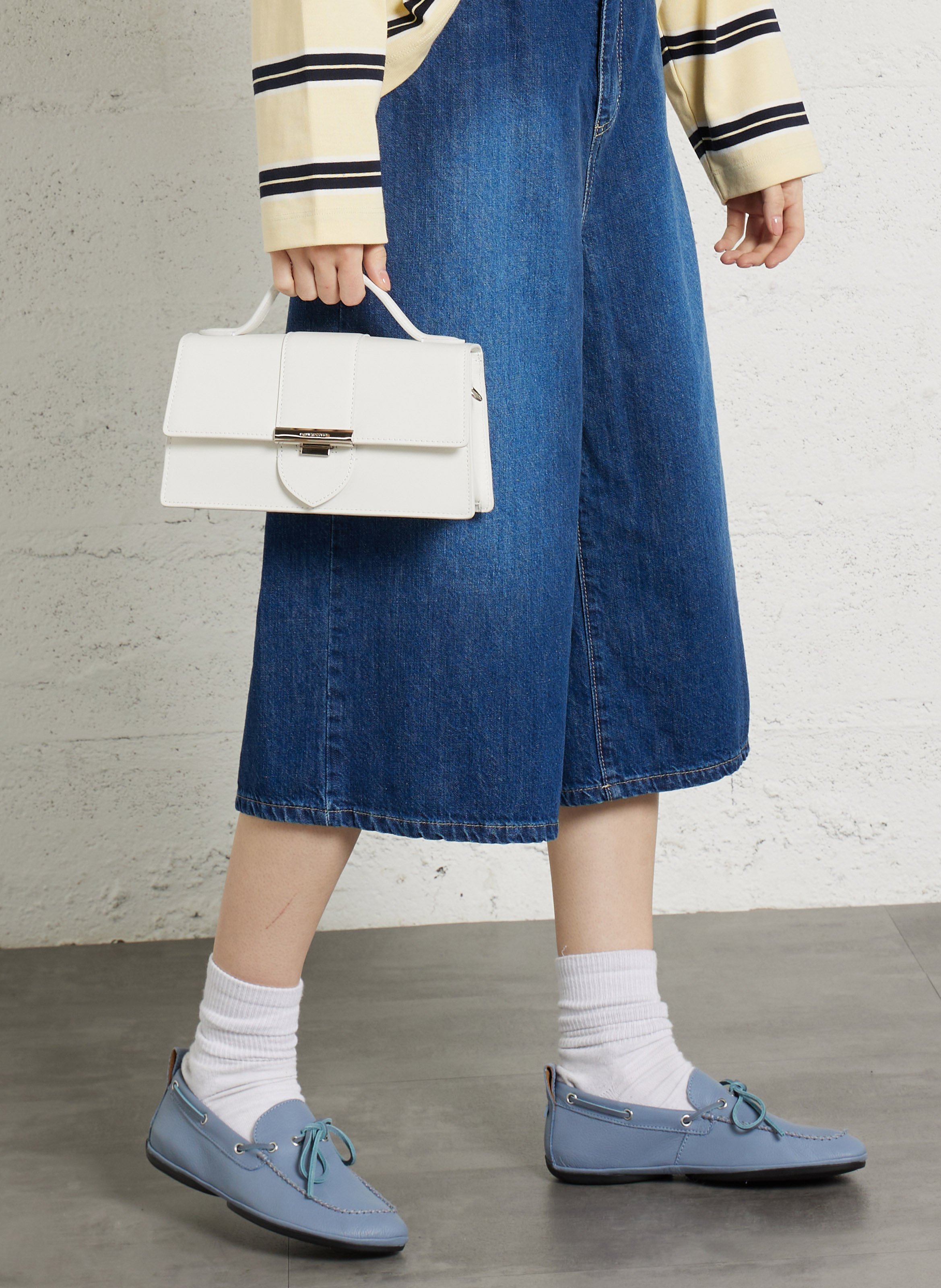 Sac à main en cuir LANCASTER PARIS Blanc