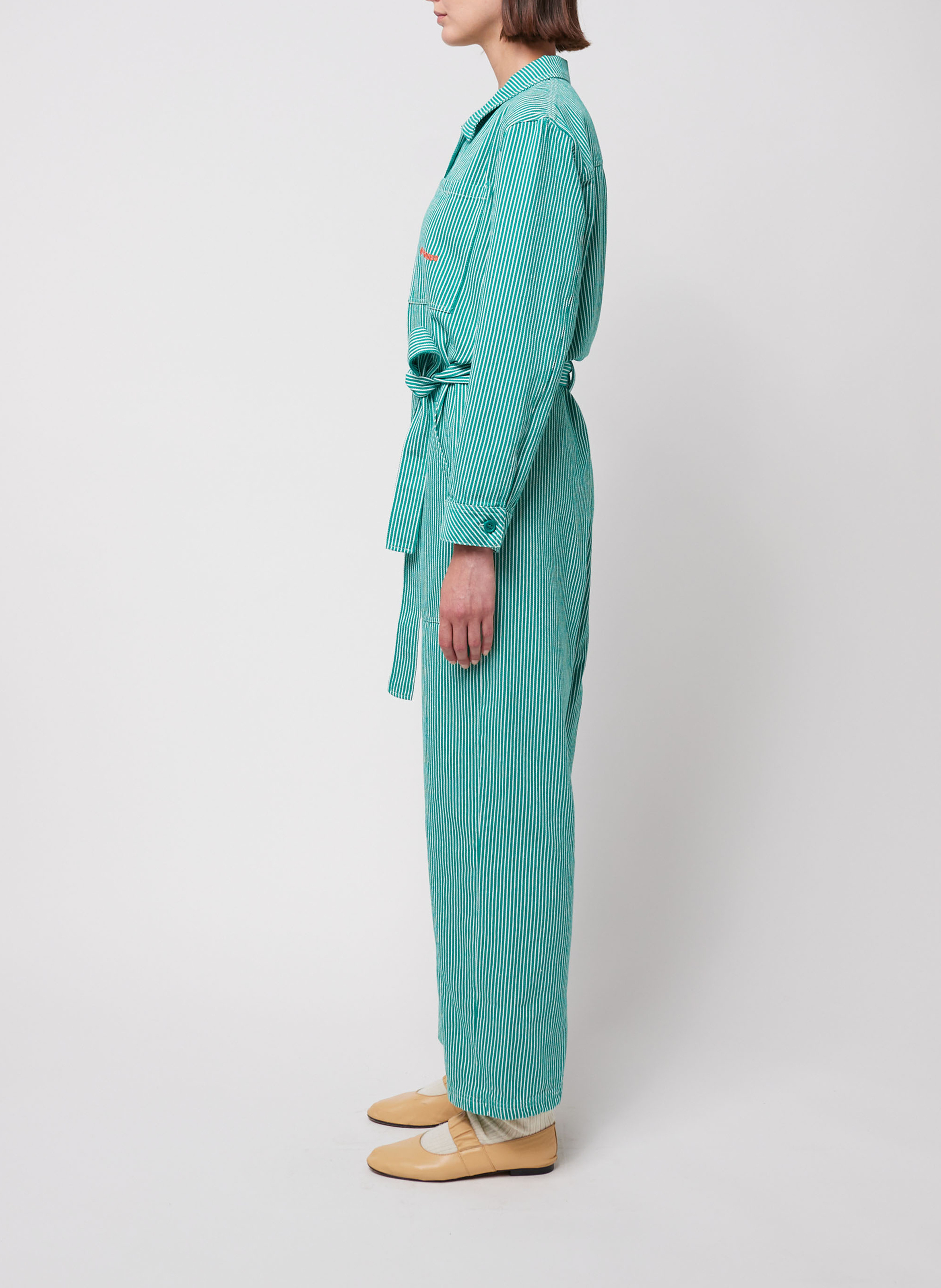 Rechte jumpsuit van gerecycled katoenmengsel BOBO CHOSES Groen