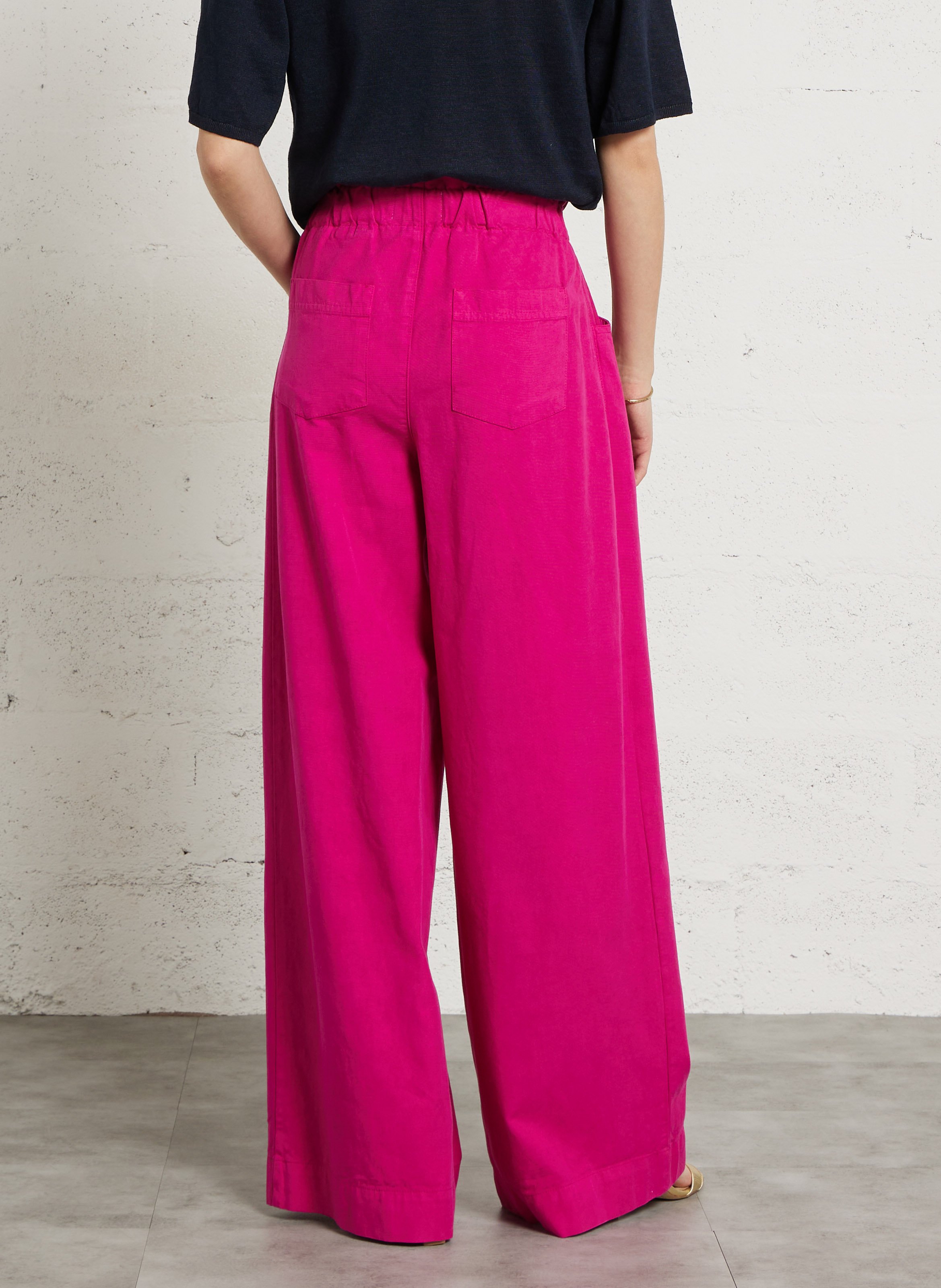 Pantalon large DES PETITS HAUTS Violet